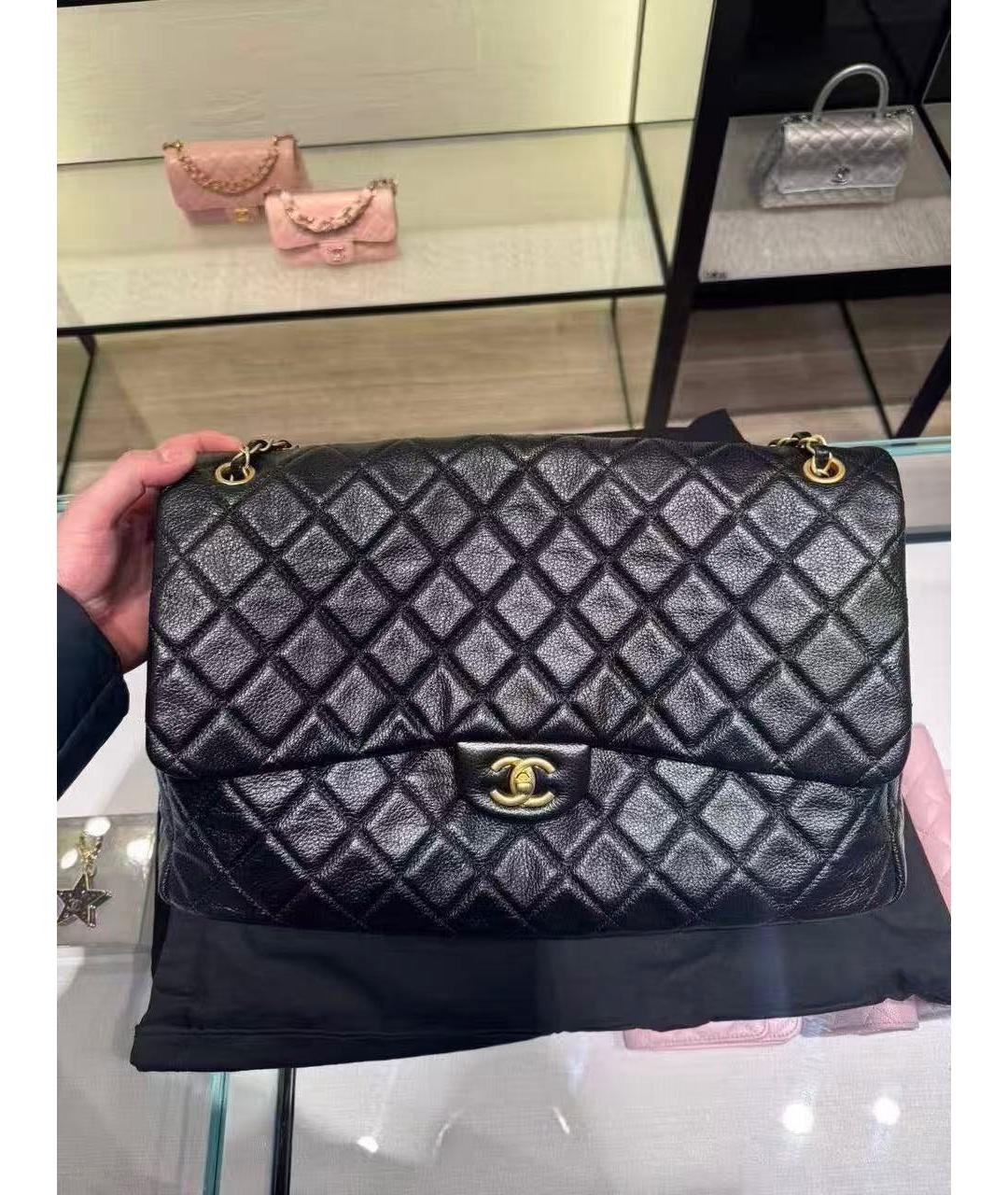 CHANEL Черная кожаная сумка через плечо, фото 2