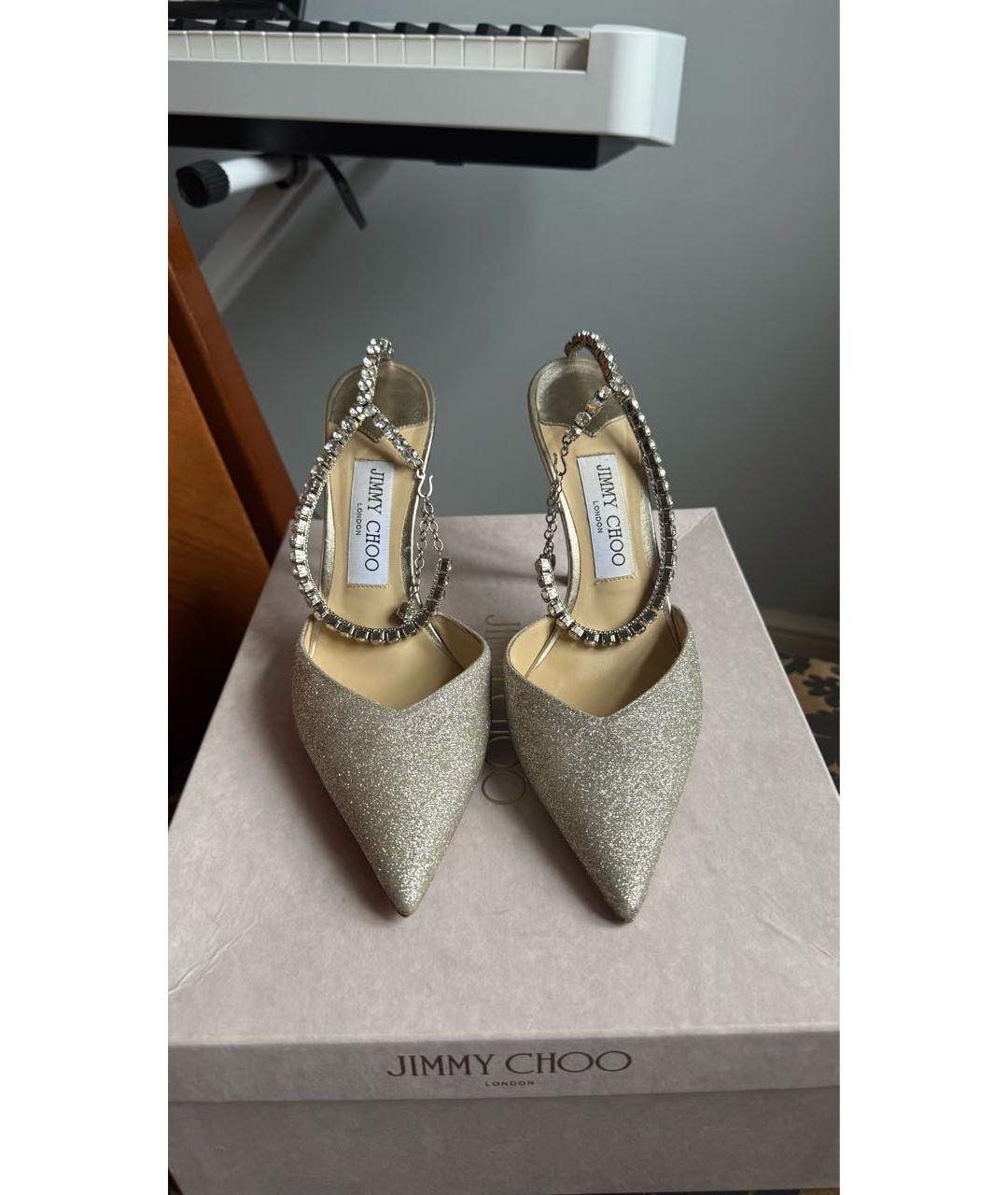 JIMMY CHOO Серебряные туфли, фото 2