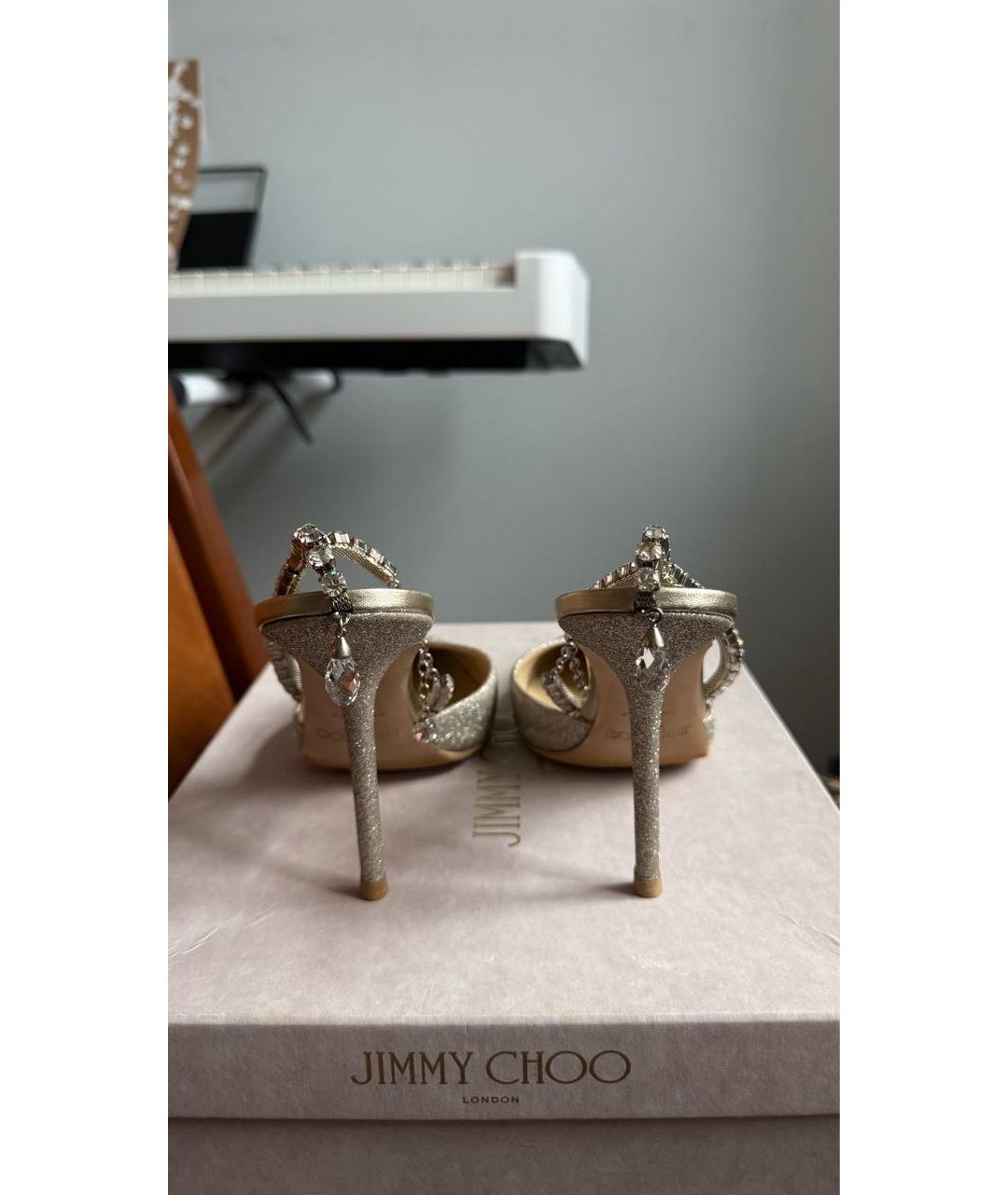 JIMMY CHOO Серебряные туфли, фото 4