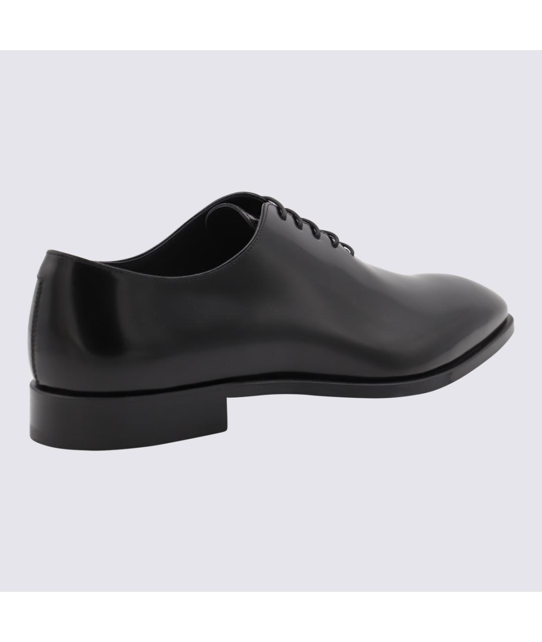 CANALI Черные кожаные низкие ботинки, фото 2