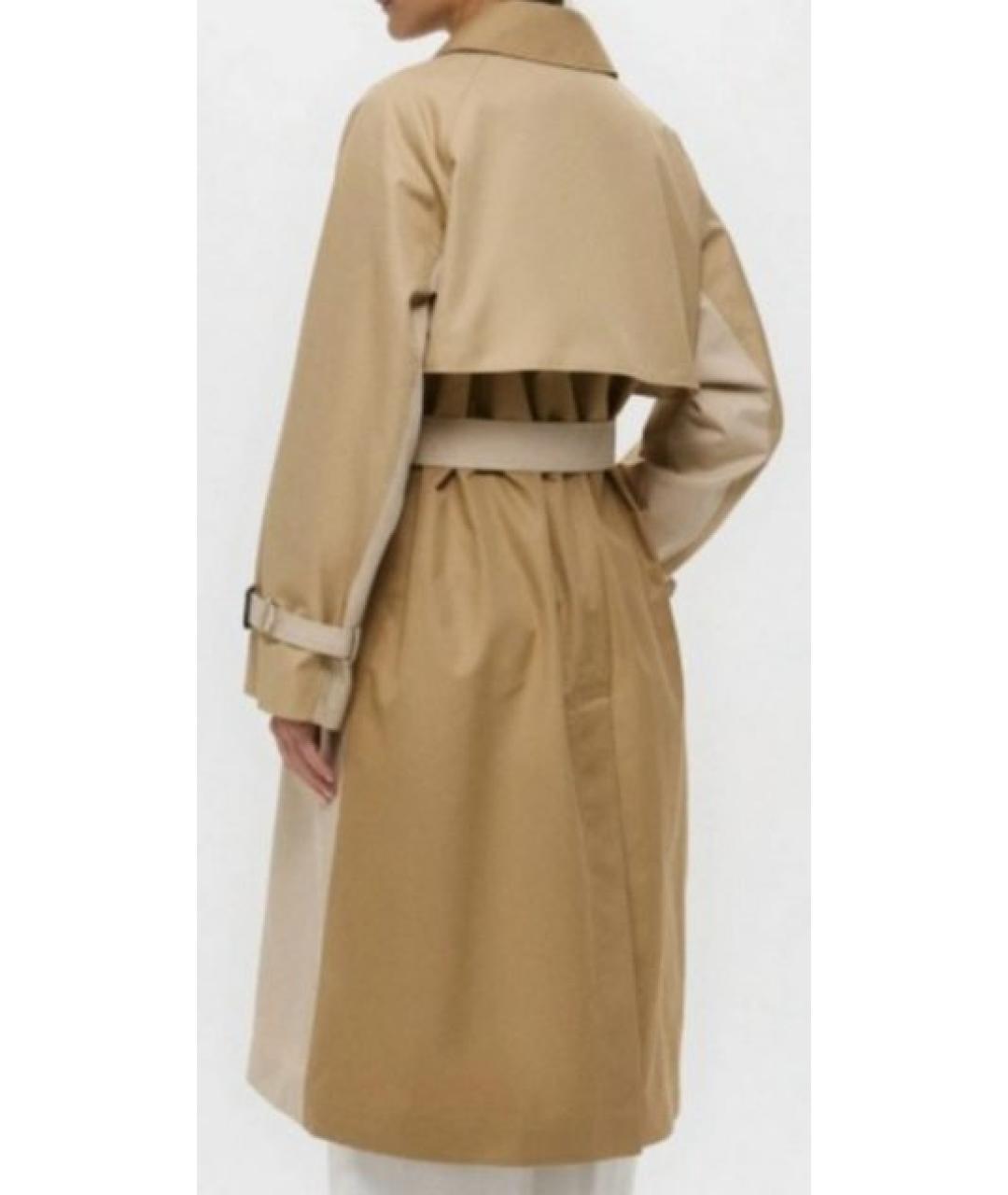 WEEKEND MAX MARA Бежевый хлопковый тренч/плащ, фото 6