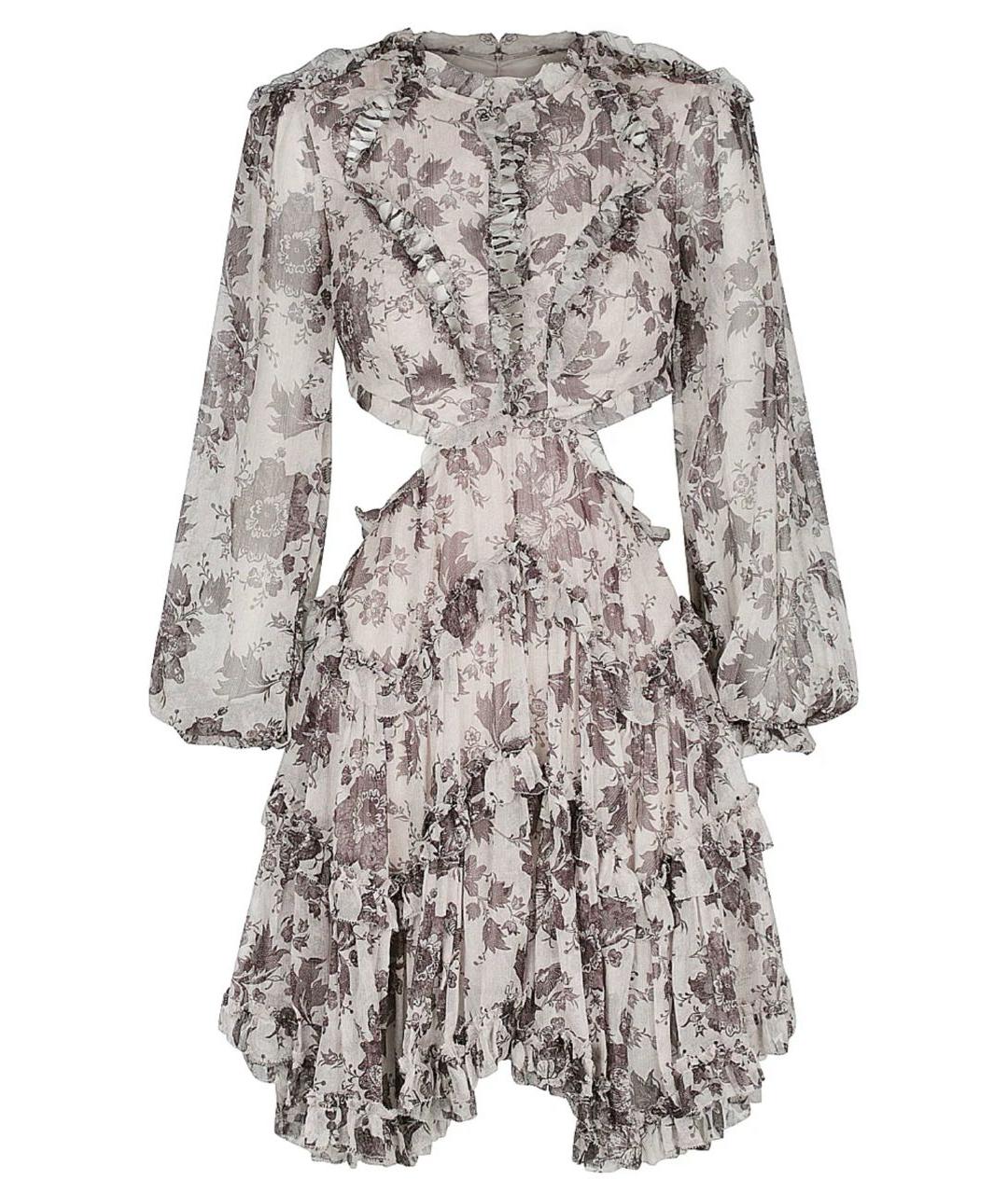 ZIMMERMANN Серое полиэстеровое коктейльное платье, фото 5