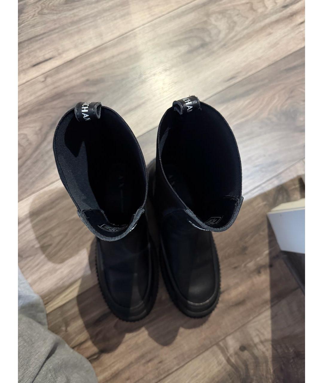 ARMANI EXCHANGE Черные кожаные полусапоги, фото 3