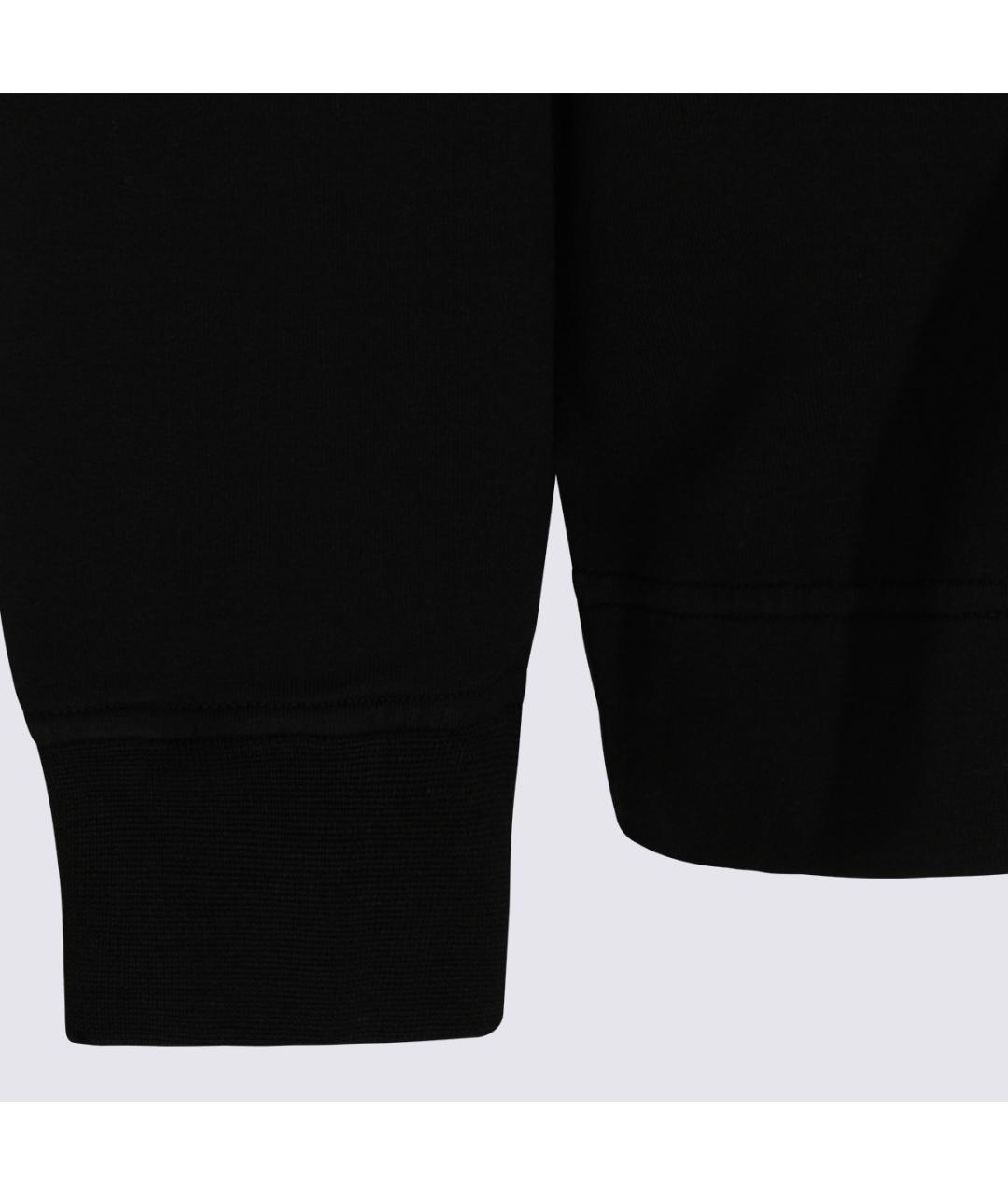 STONE ISLAND Черный хлопковый джемпер / свитер, фото 4