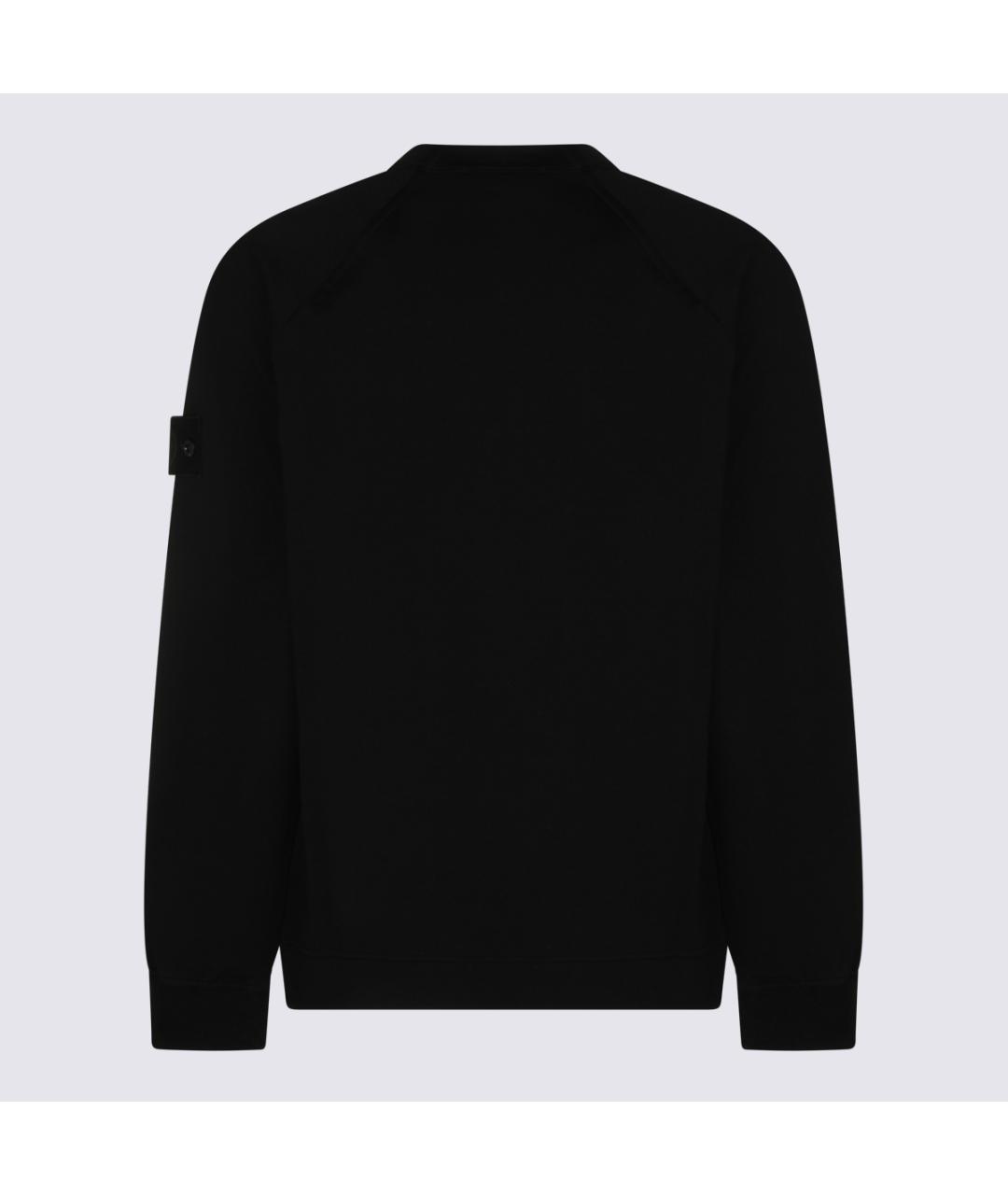 STONE ISLAND Черный хлопковый джемпер / свитер, фото 2