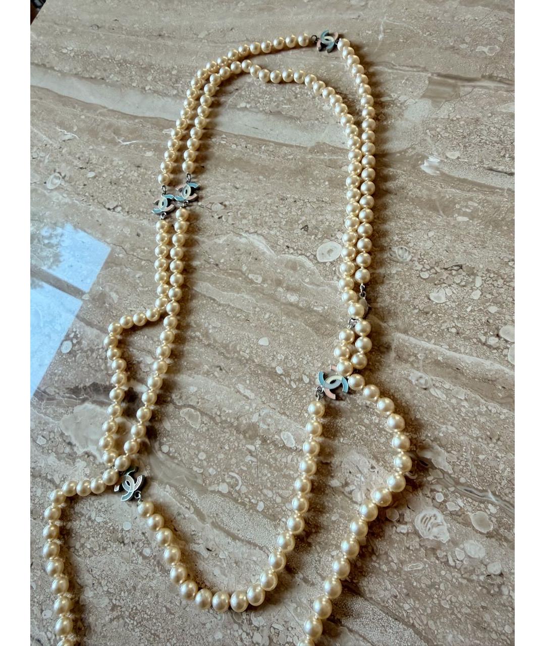 CHANEL Бежевое колье, фото 5