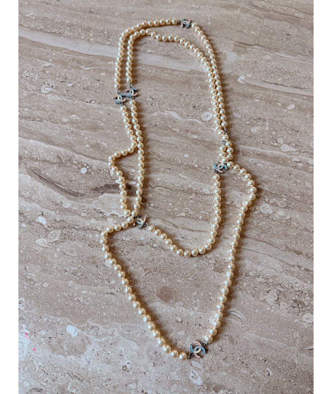 CHANEL Бежевое колье, фото 8