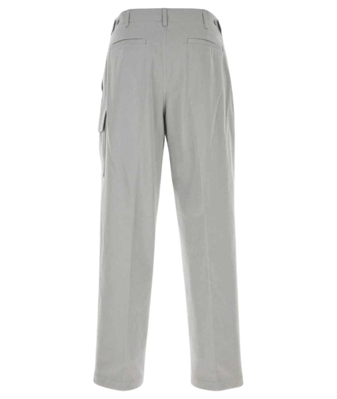 FENDI Серые хлопковые повседневные брюки, фото 2