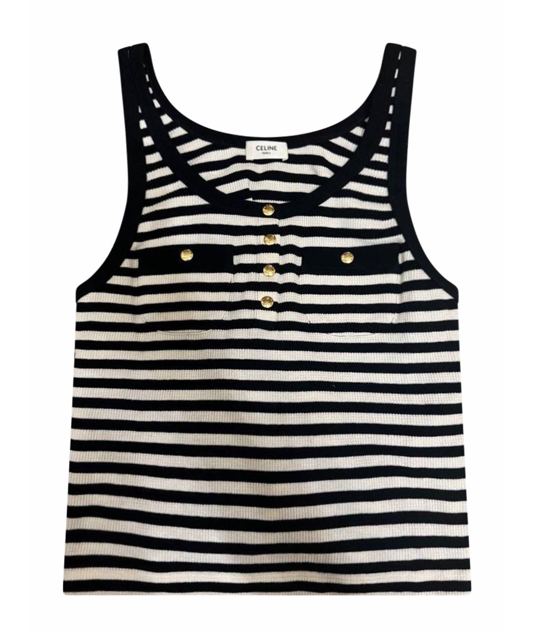 CELINE Белая хлопковая майка, фото 1