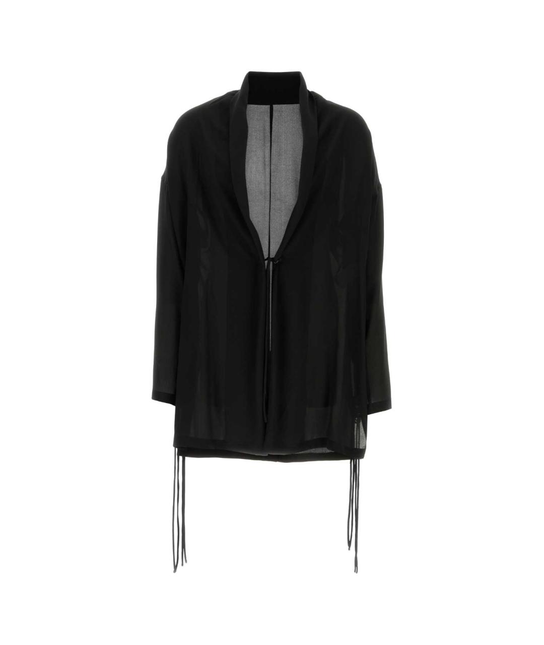 YOHJI YAMAMOTO Черная шелковая куртка, фото 1