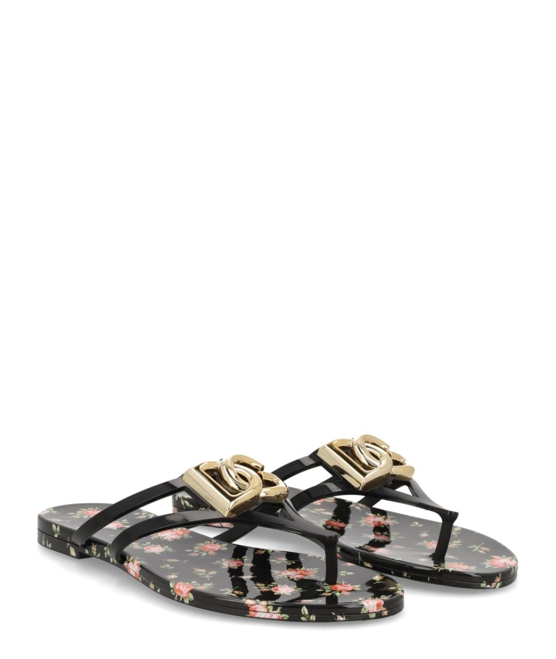 DOLCE&GABBANA Мульти резиновые шлепанцы, фото 2