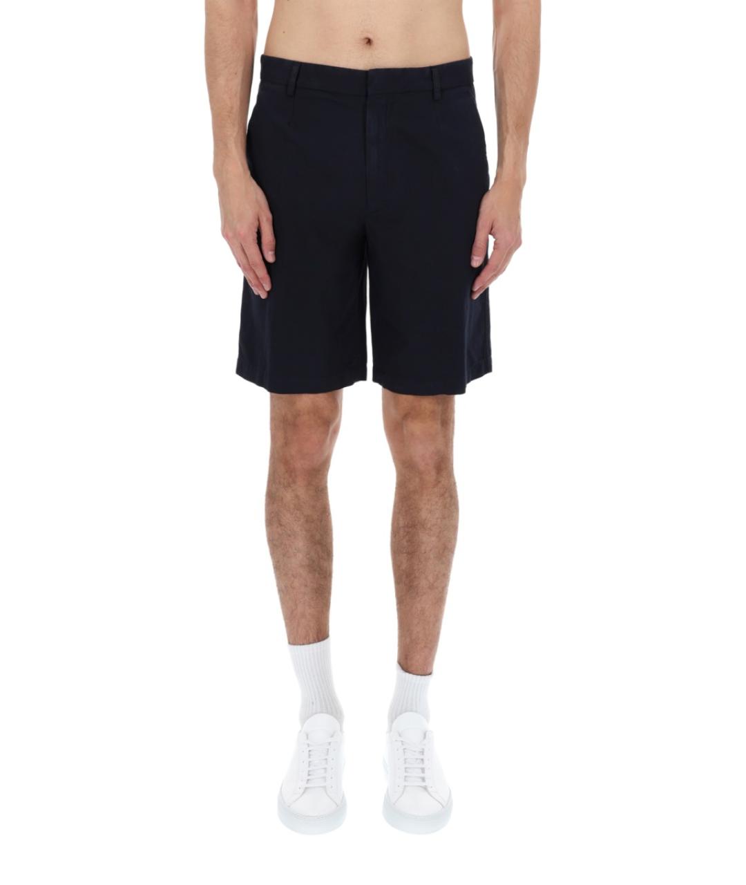 ZEGNA Синие хлопковые шорты, фото 6