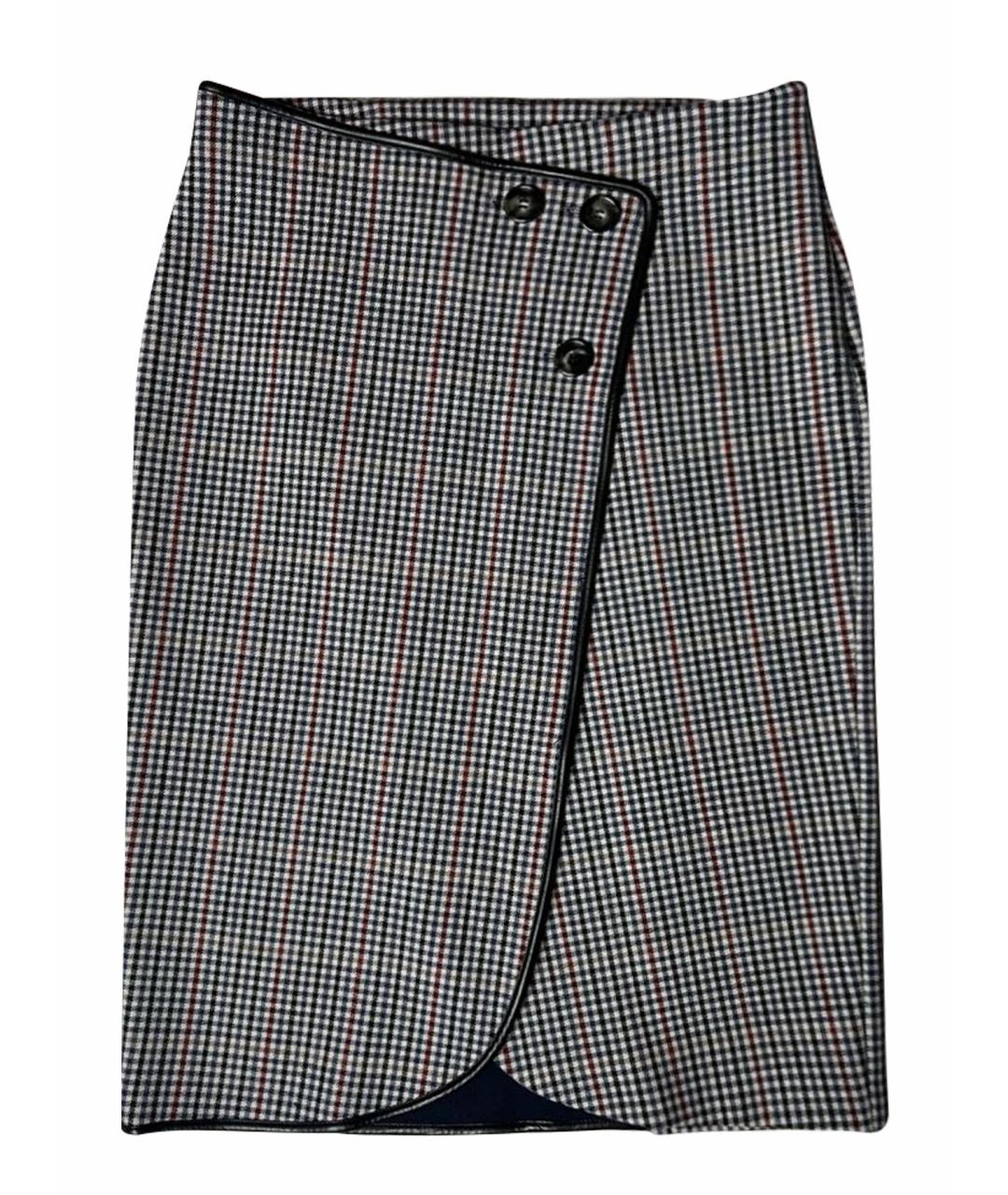 SPORTMAX Мульти шерстяная юбка миди, фото 1