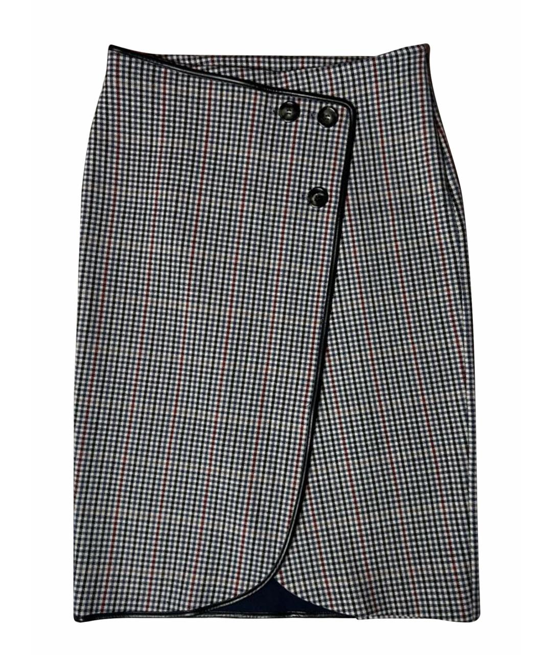 SPORTMAX Мульти шерстяная юбка миди, фото 8