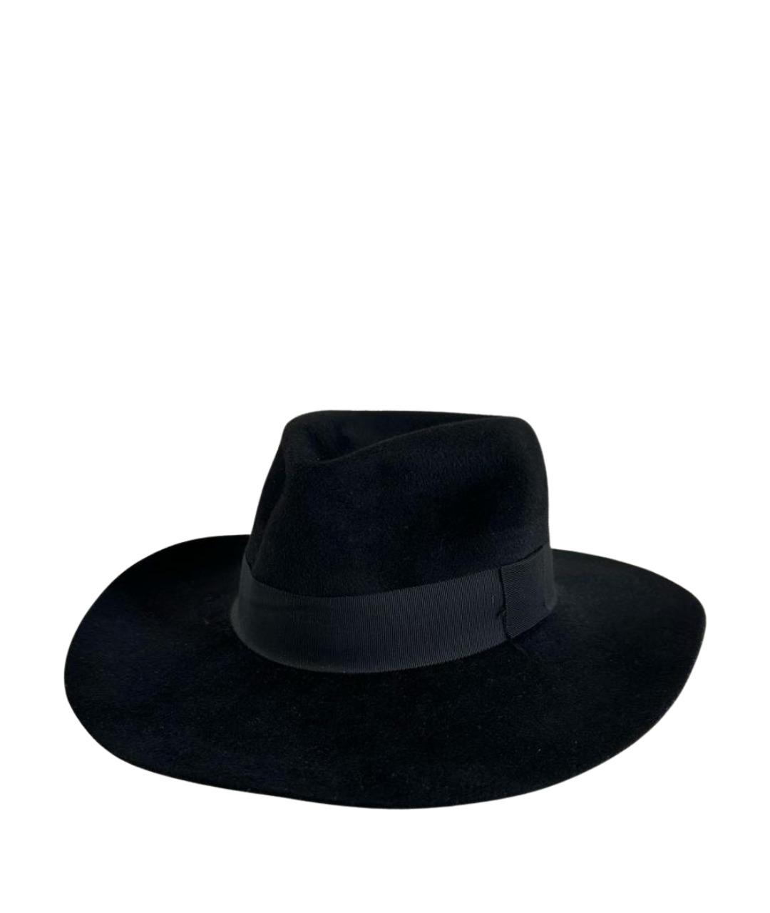 SAINT LAURENT Черная шляпа, фото 1