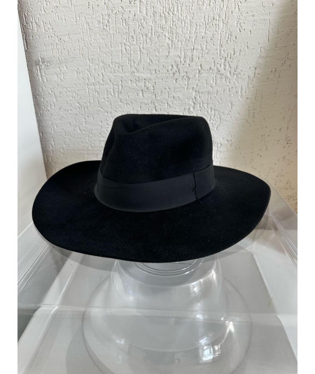 SAINT LAURENT Черная шляпа, фото 9