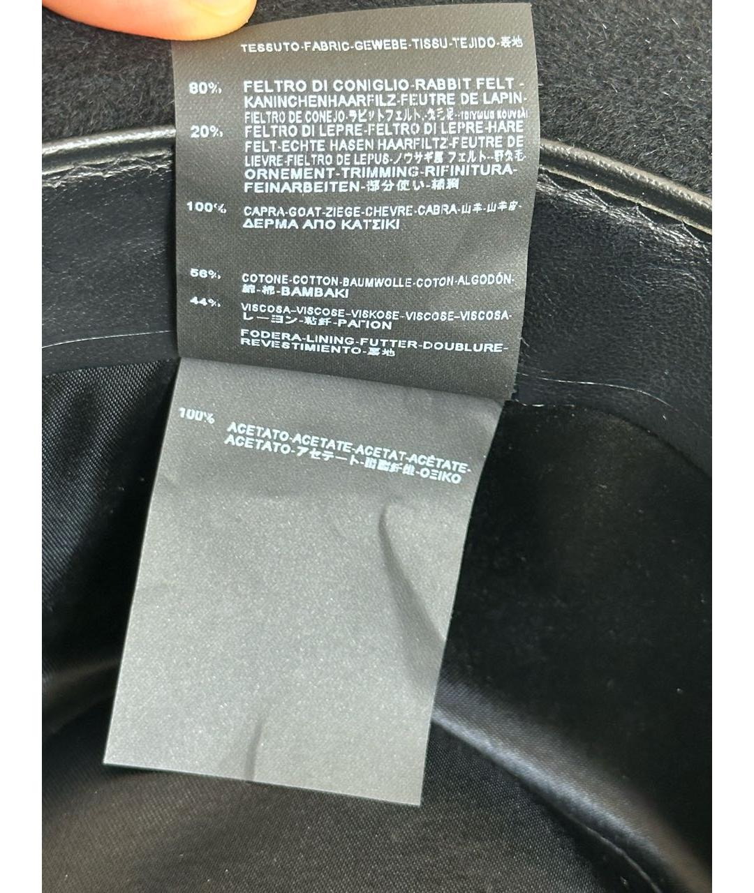 SAINT LAURENT Черная шляпа, фото 8