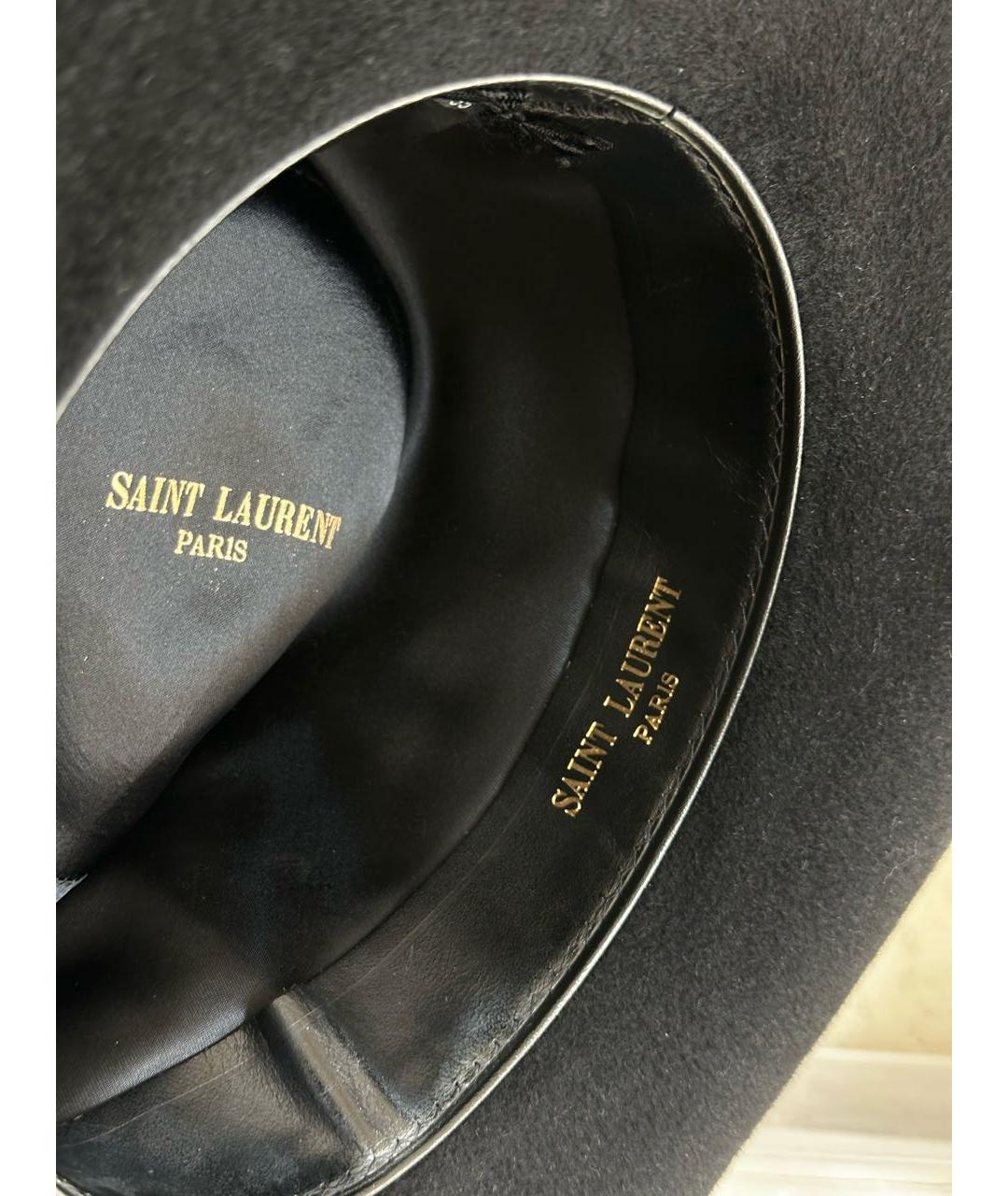 SAINT LAURENT Черная шляпа, фото 6