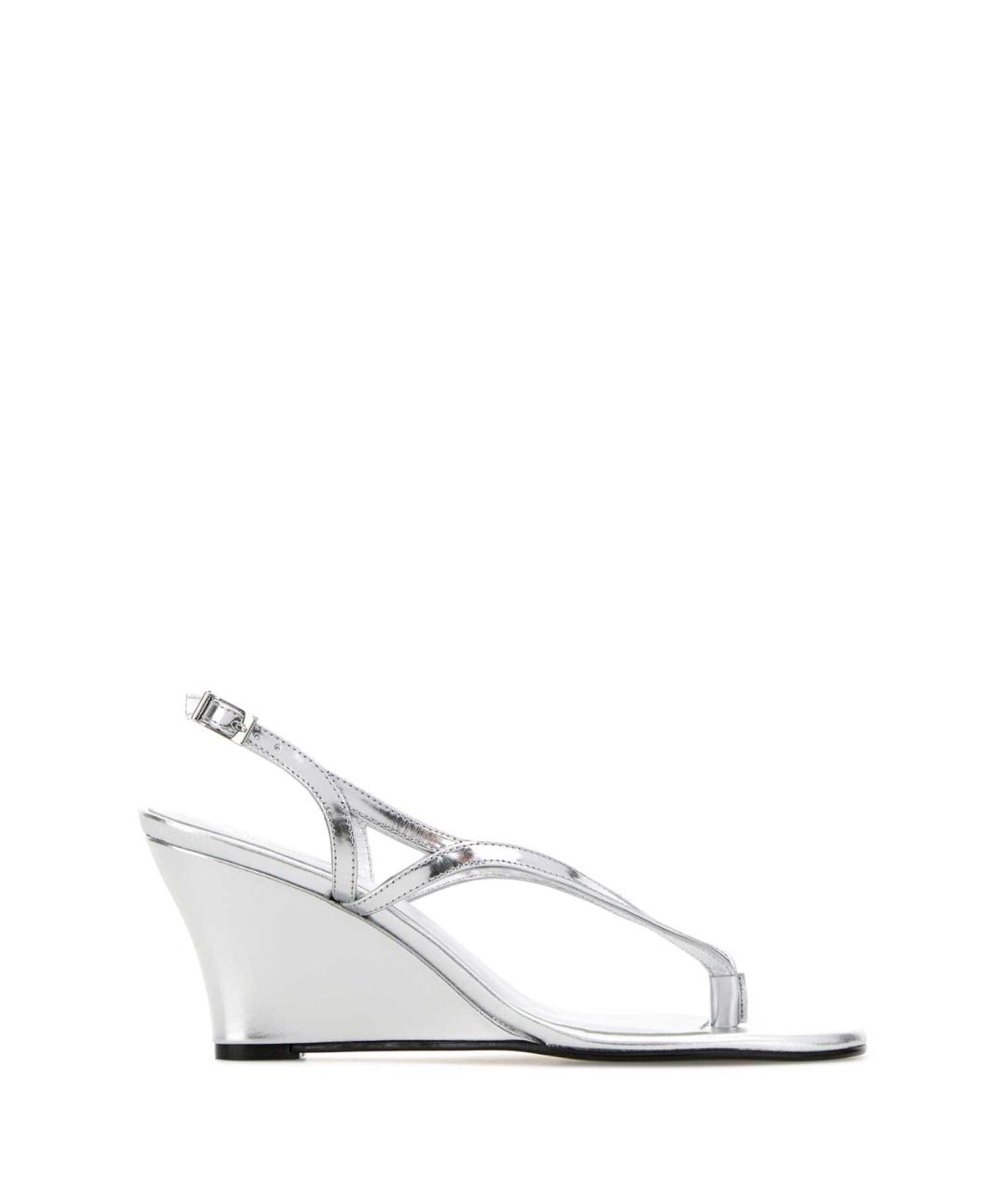 GIMAGUAS Серебряные кожаные босоножки, фото 1