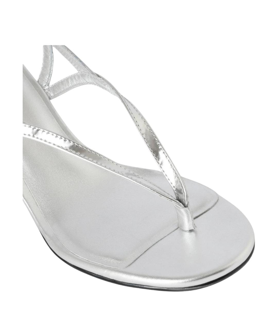 GIMAGUAS Серебряные кожаные босоножки, фото 3