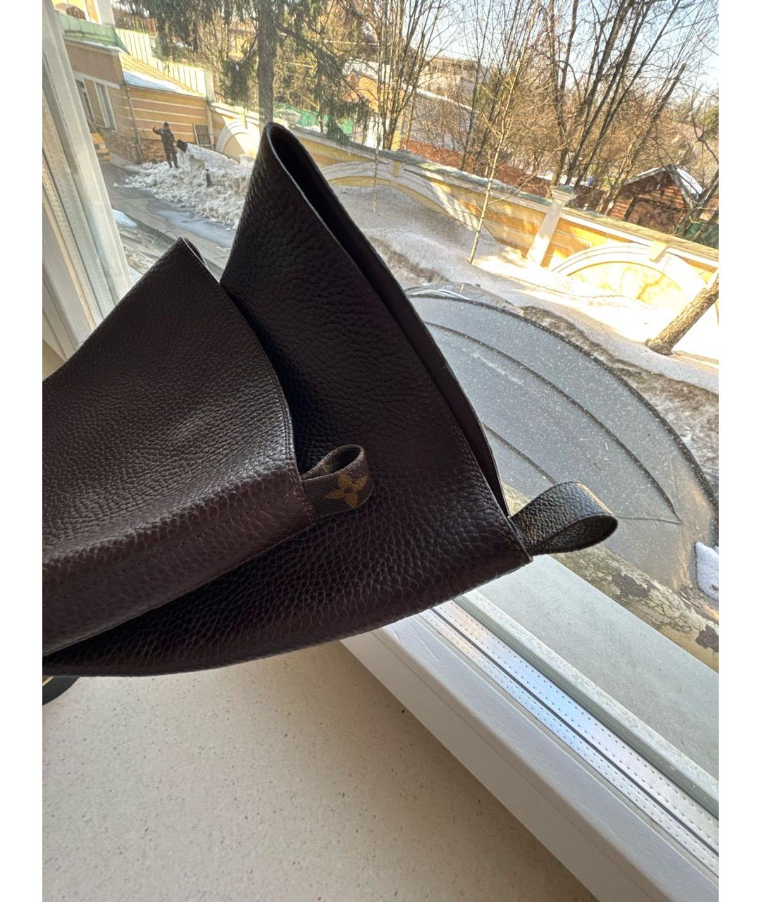 LOUIS VUITTON Коричневые кожаные сапоги, фото 5