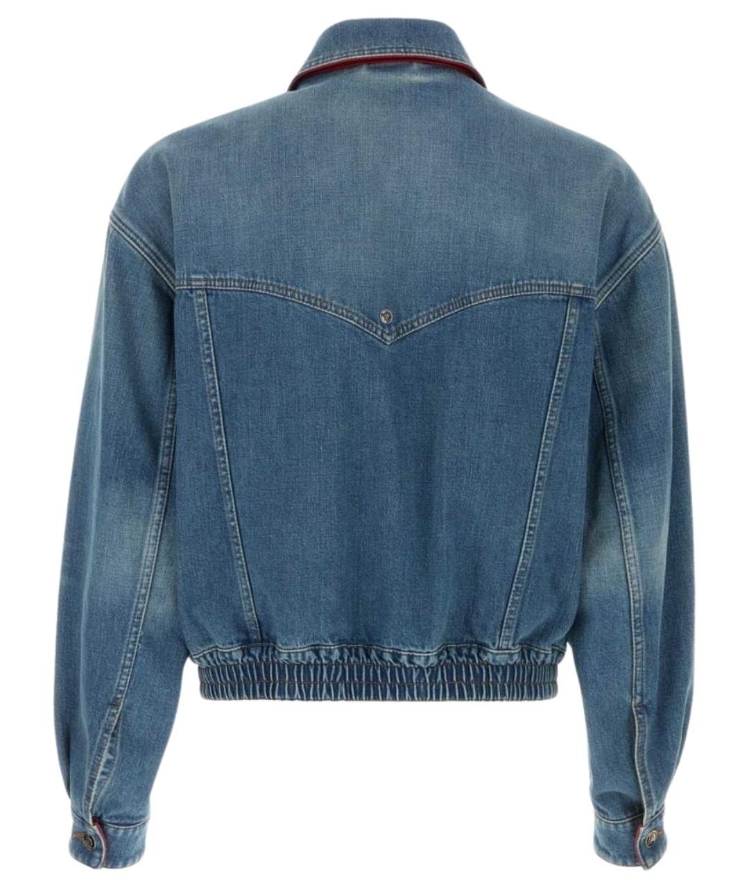 VERSACE Синяя хлопковая куртка, фото 2