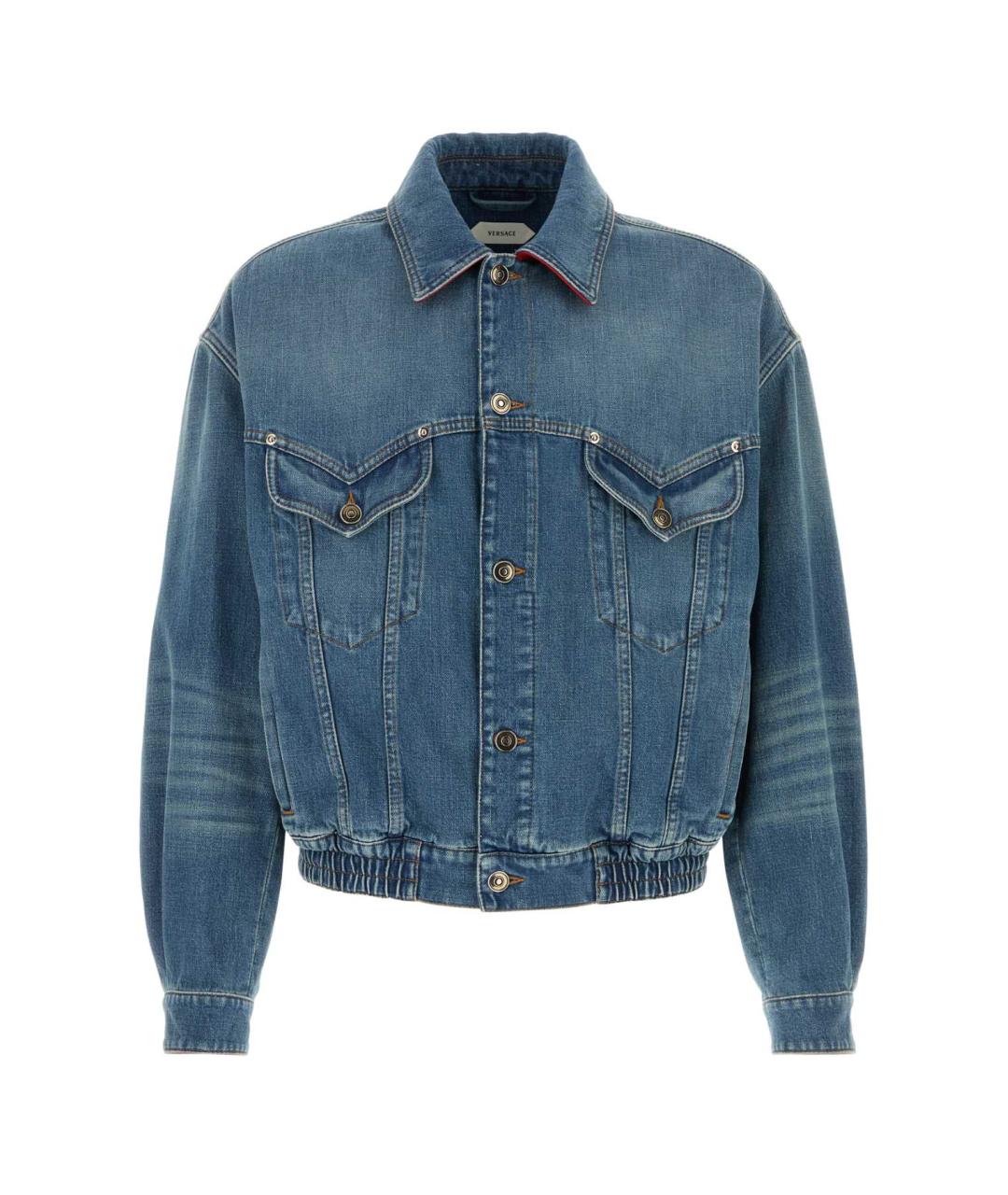 VERSACE Синяя хлопковая куртка, фото 1