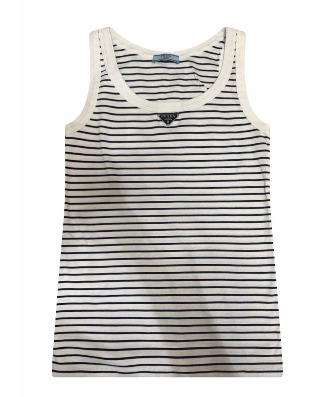 PRADA Белая хлопковая майка, фото 1