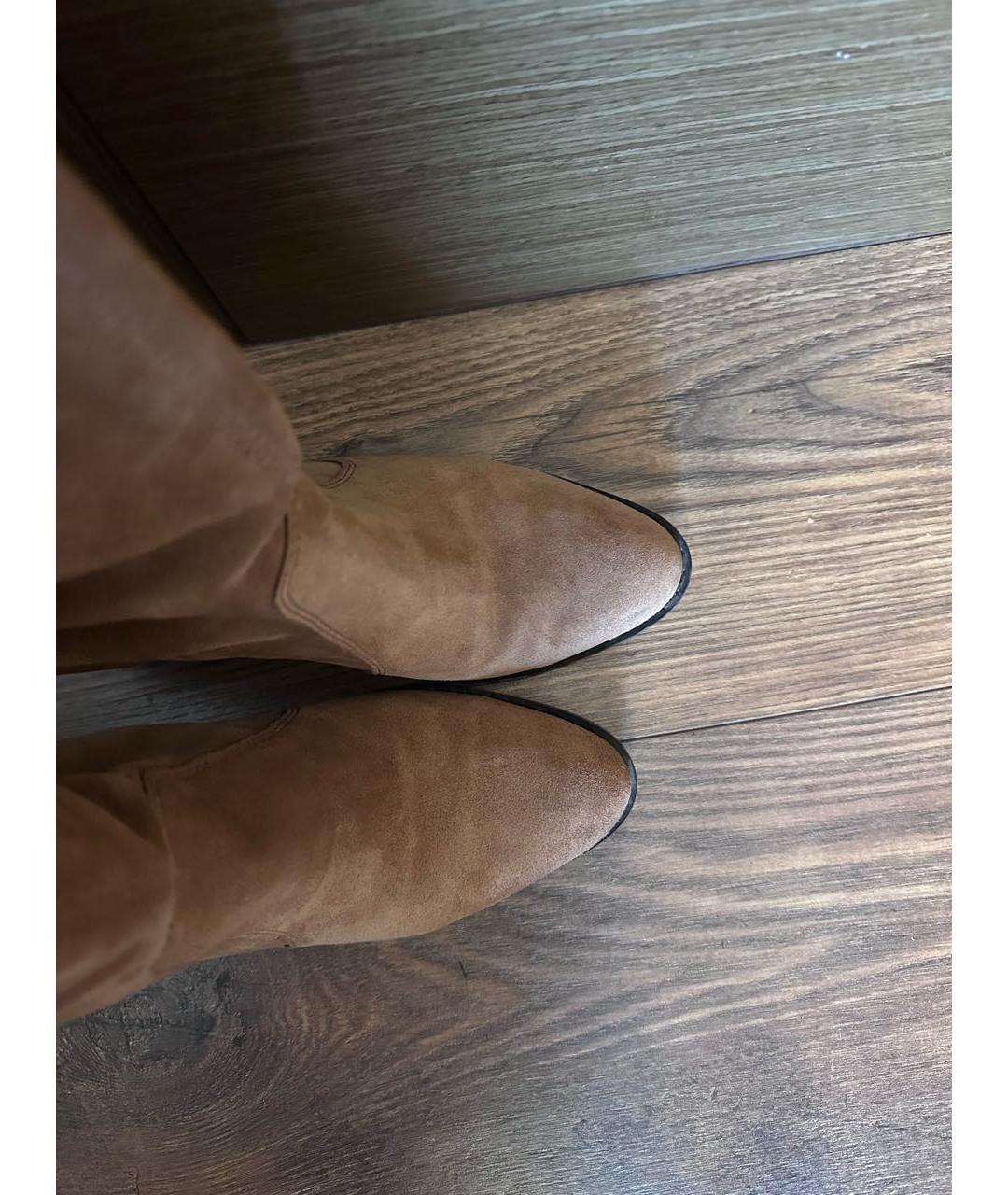 MICHAEL KORS Горчичные замшевые сапоги, фото 3