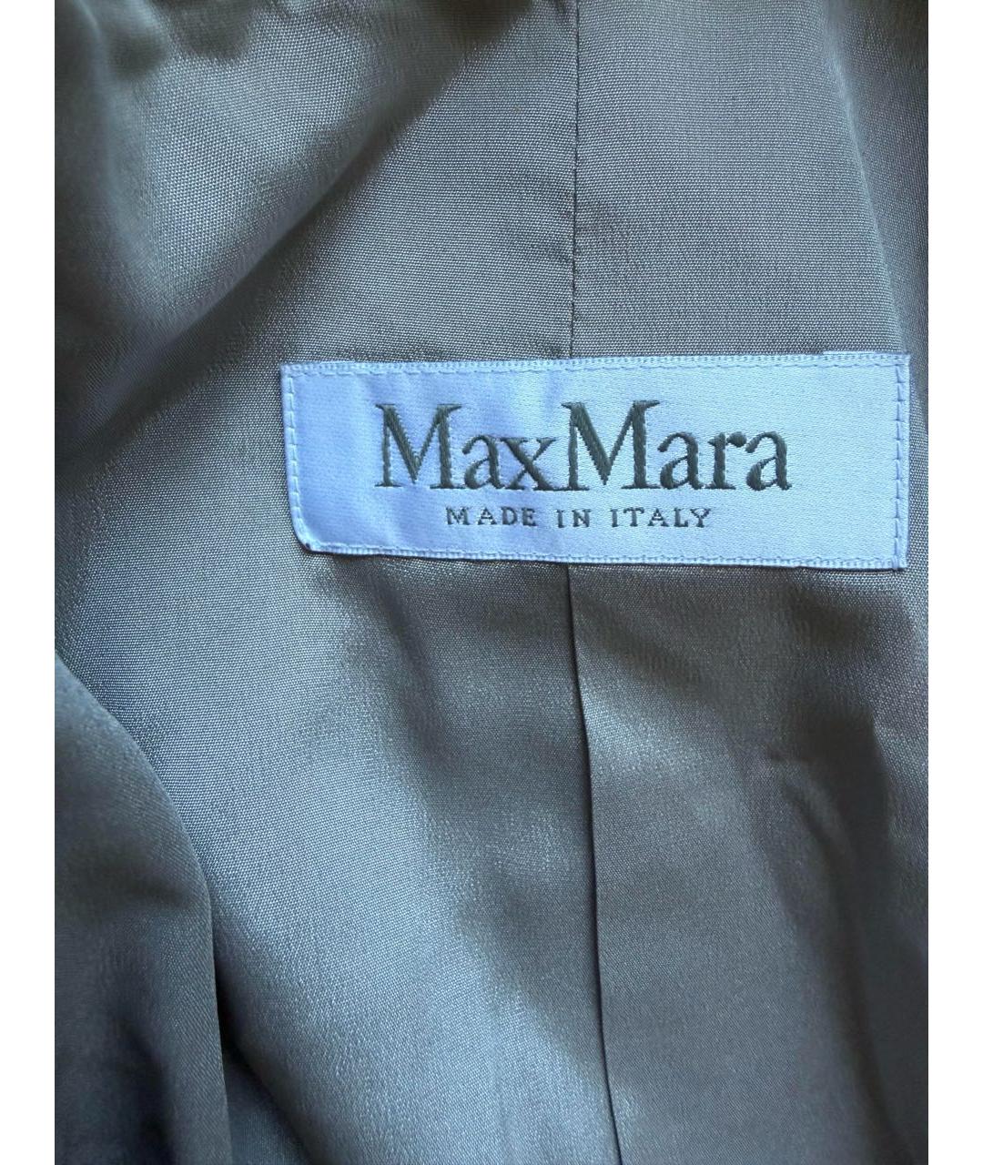MAX MARA Серебрянный шерстяной жакет/пиджак, фото 3