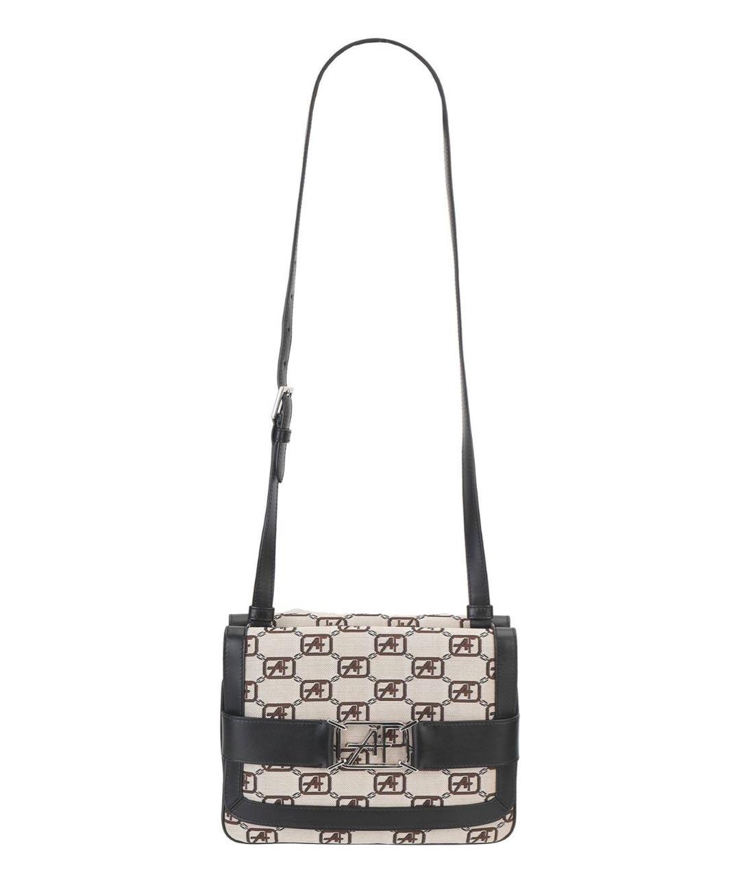 ALBERTA FERRETTI Бежевая кожаная сумка через плечо, фото 4