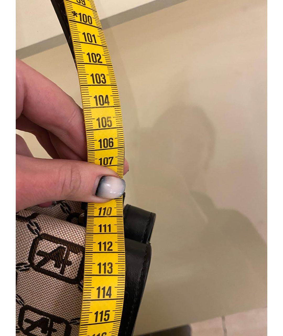 ALBERTA FERRETTI Бежевая кожаная сумка через плечо, фото 7