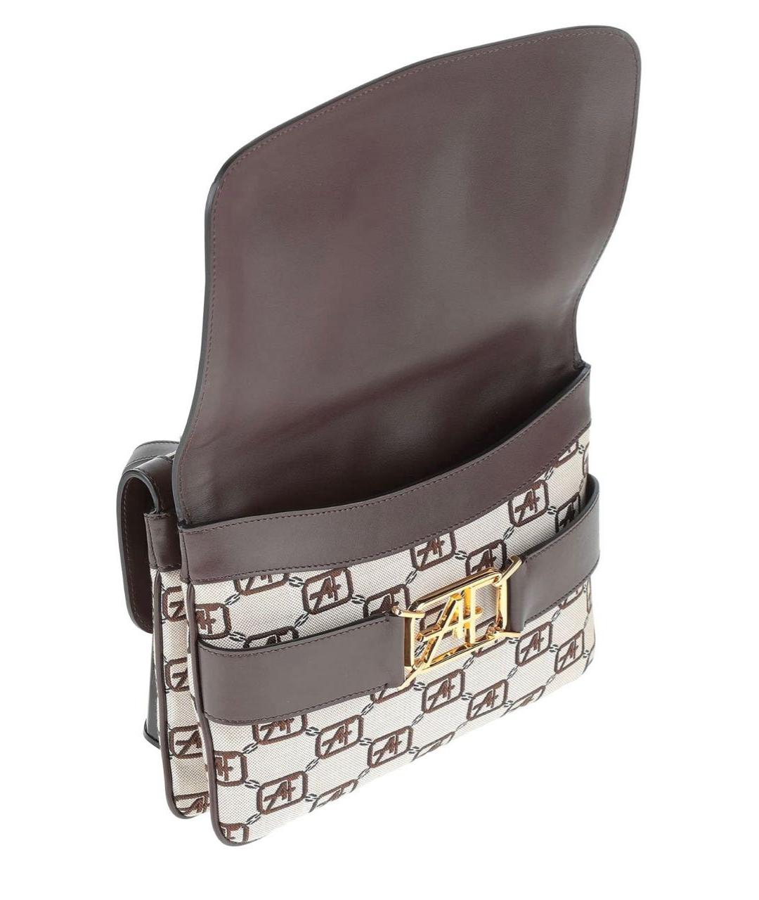 ALBERTA FERRETTI Бежевая кожаная сумка через плечо, фото 3