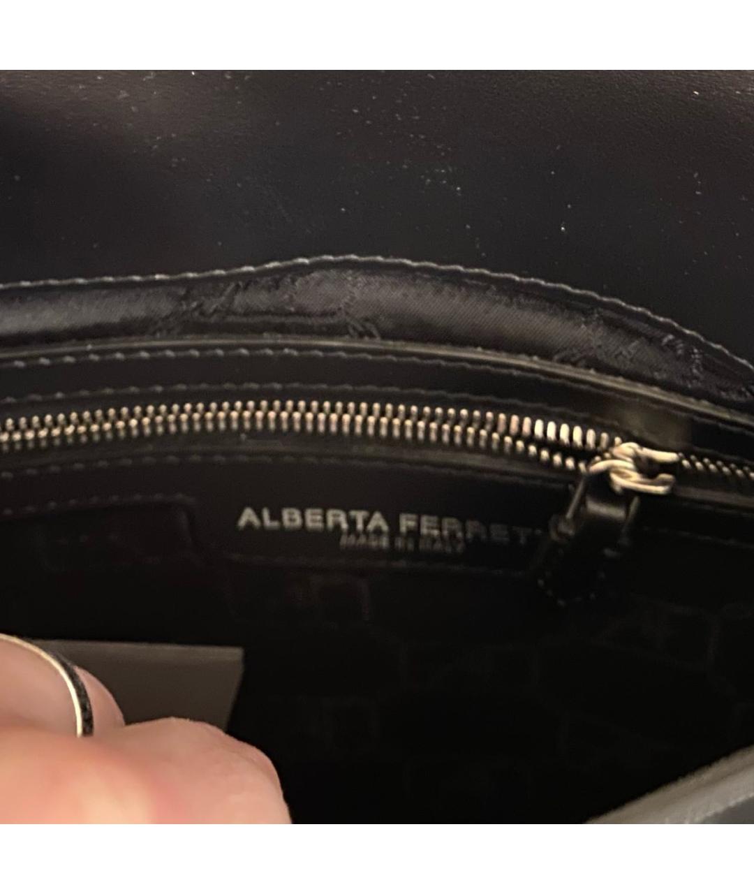 ALBERTA FERRETTI Бежевая кожаная сумка через плечо, фото 8