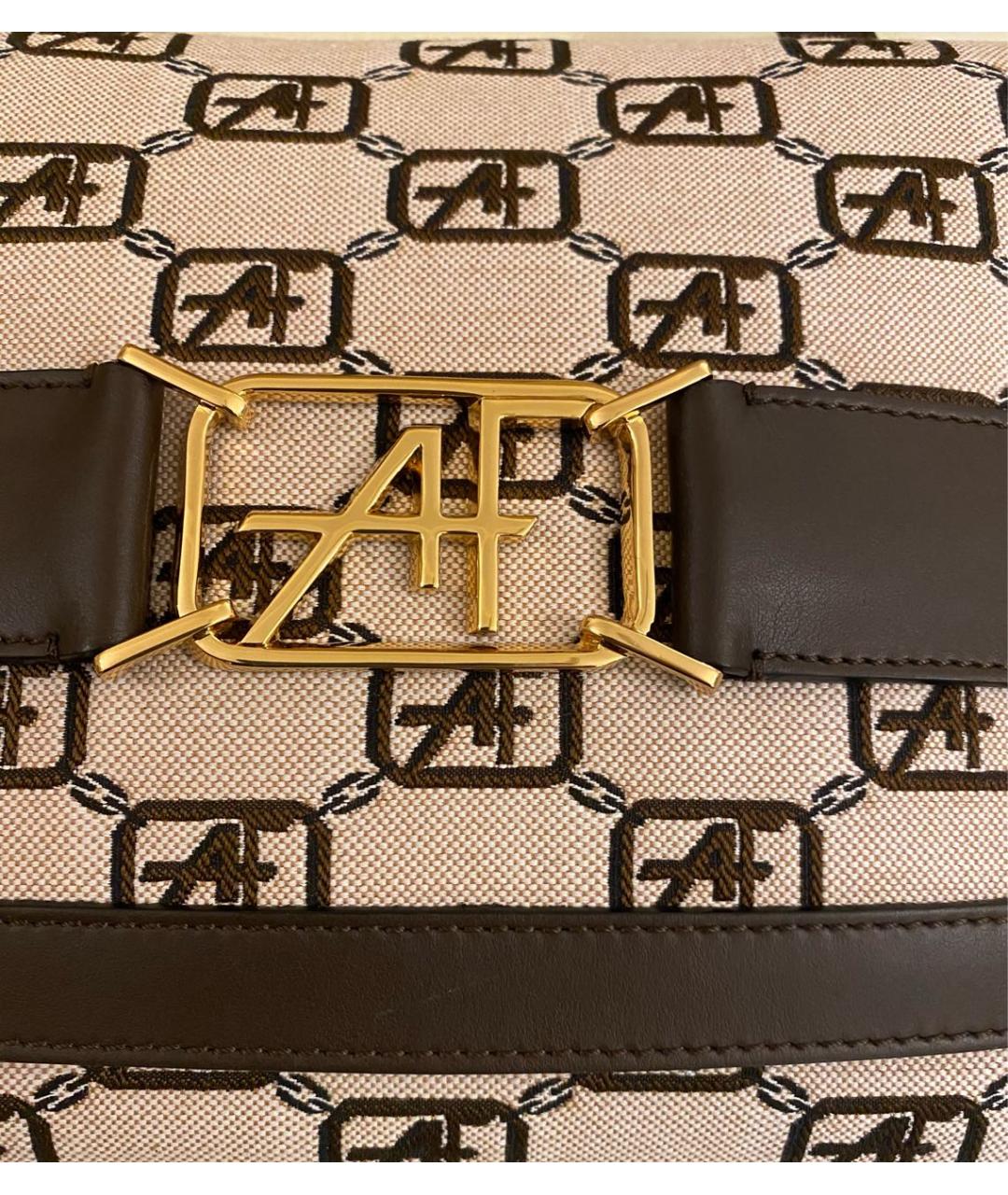 ALBERTA FERRETTI Бежевая кожаная сумка через плечо, фото 6