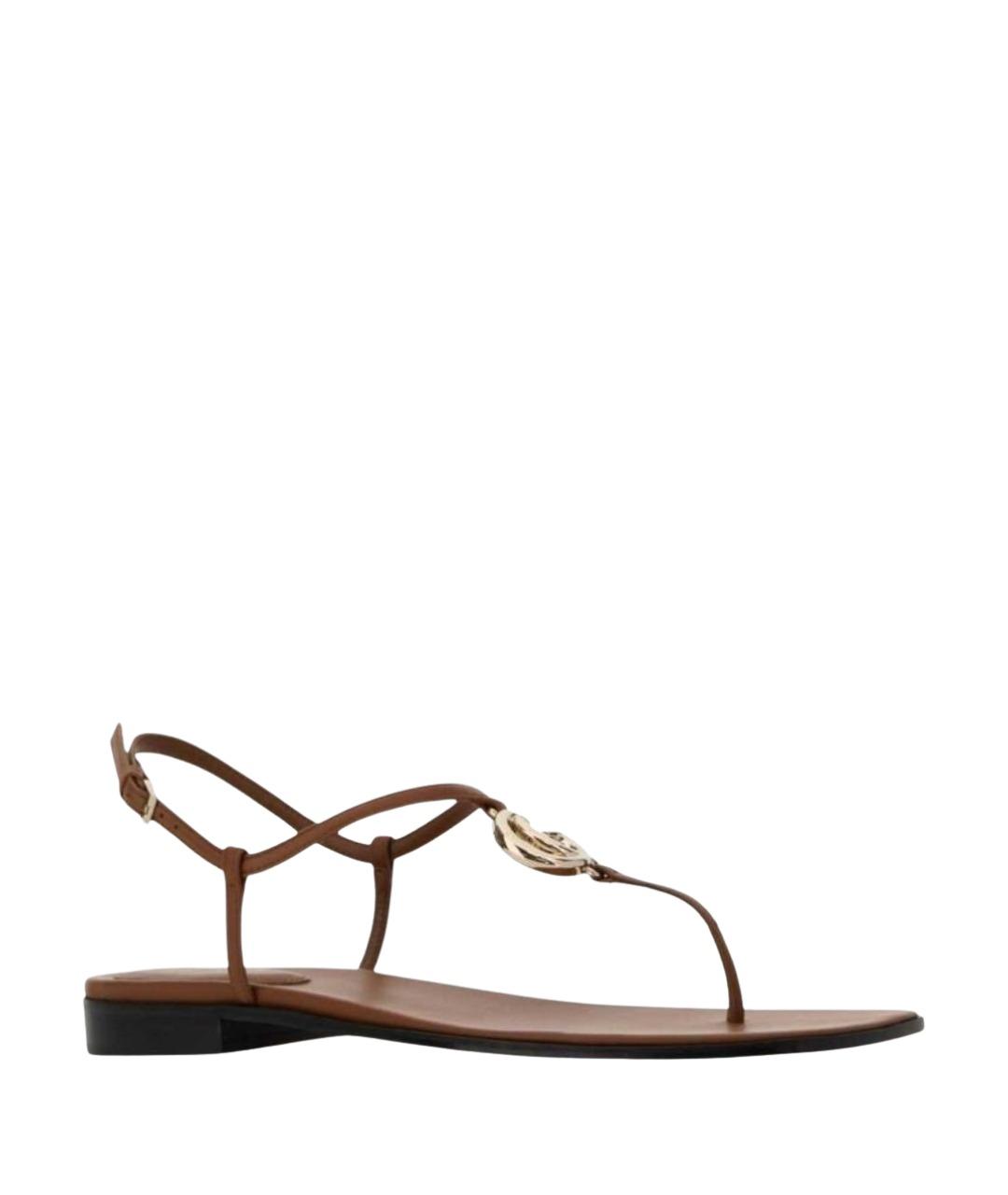 GUCCI Коричневые кожаные туфли, фото 2