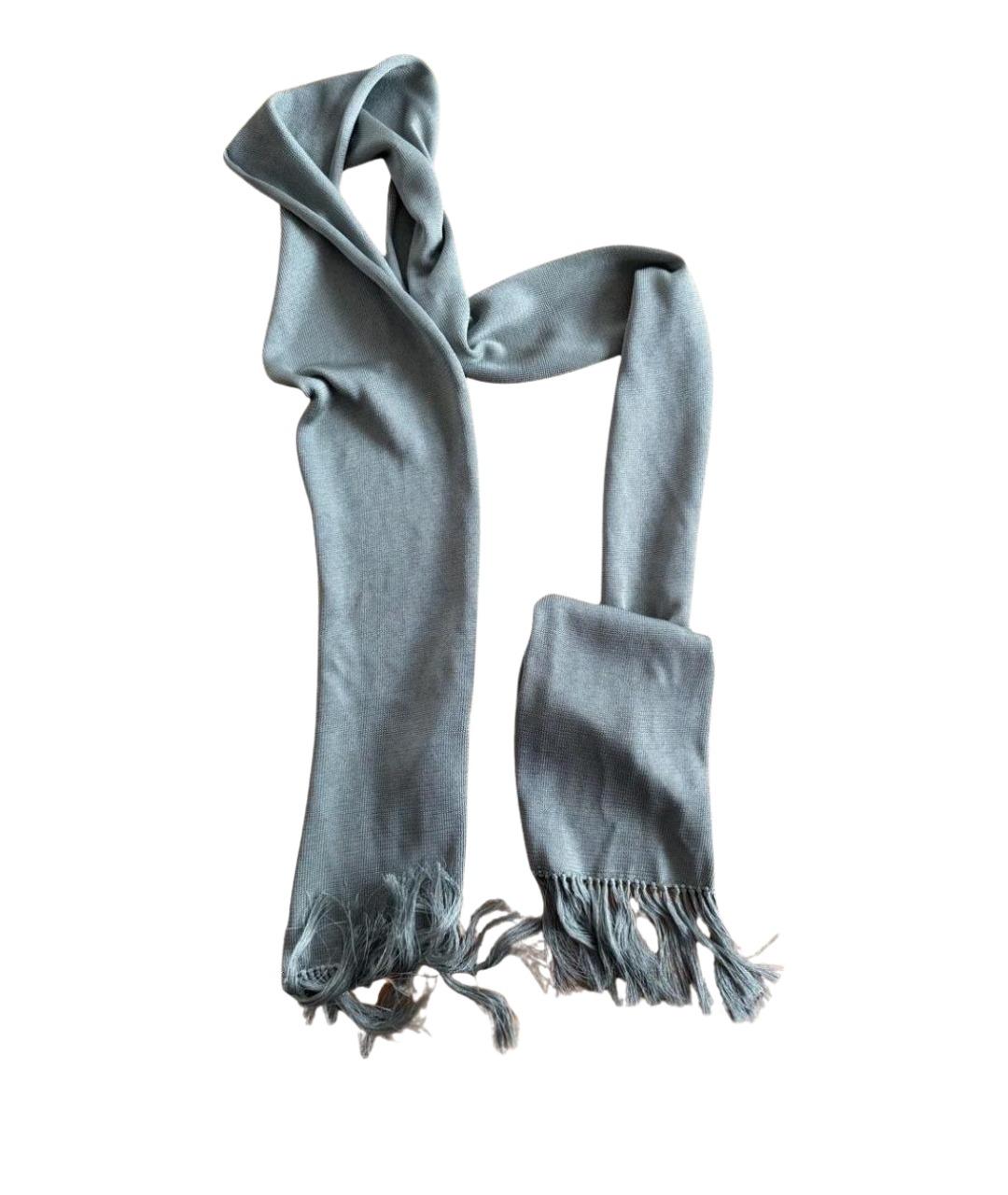 TOM FORD Серый шелковый шарф, фото 1