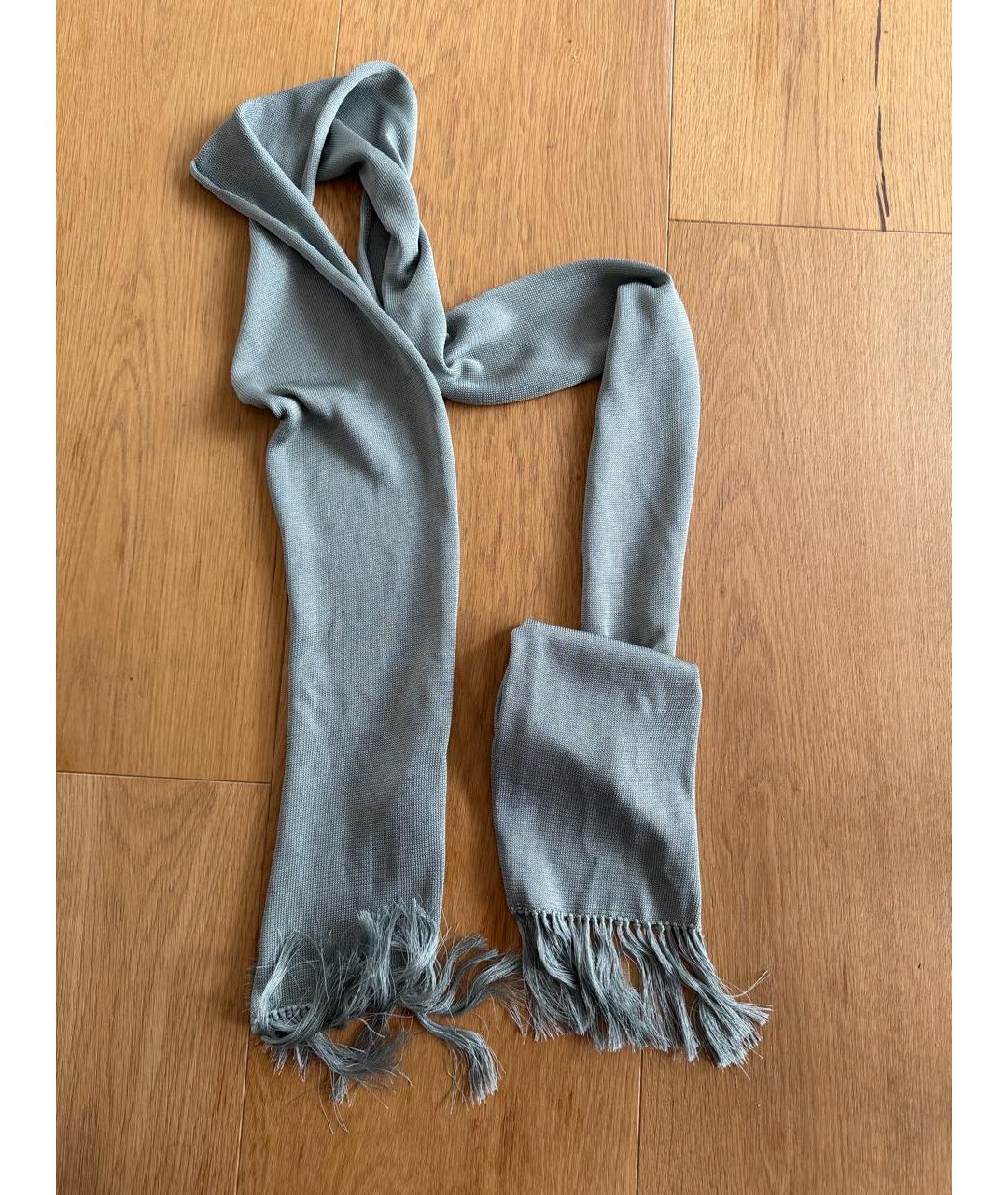 TOM FORD Серый шелковый шарф, фото 4