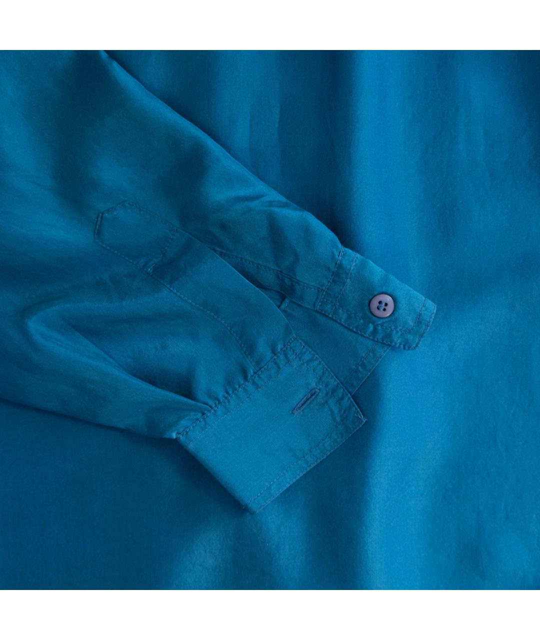 VALENTINO Бирюзовая шелковая блузы, фото 5