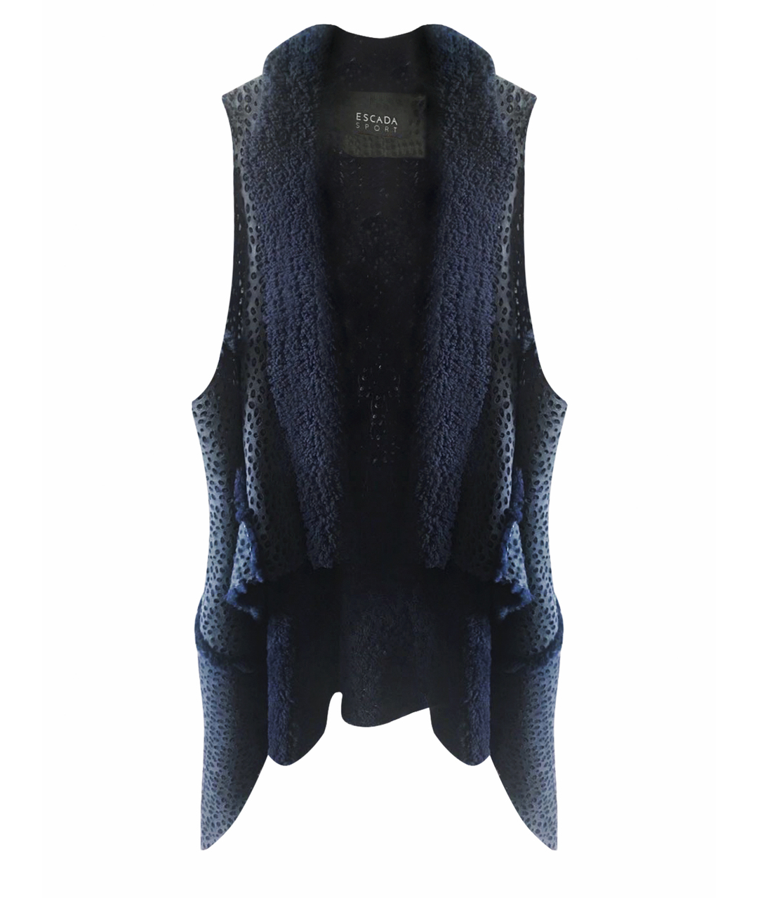 ESCADA Темно-синий кожаный жакет/пиджак, фото 1