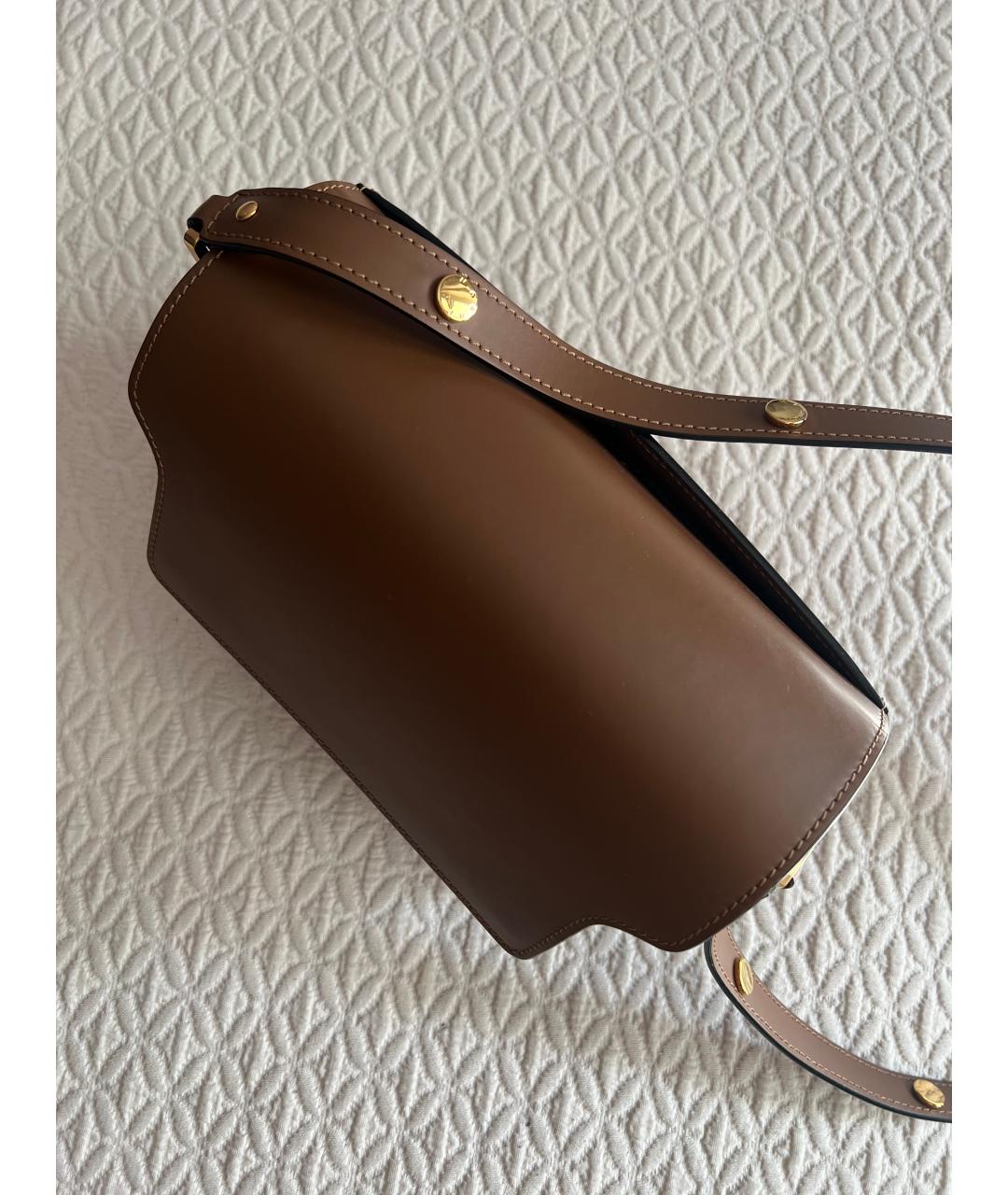 MARNI Коричневая кожаная сумка через плечо, фото 8