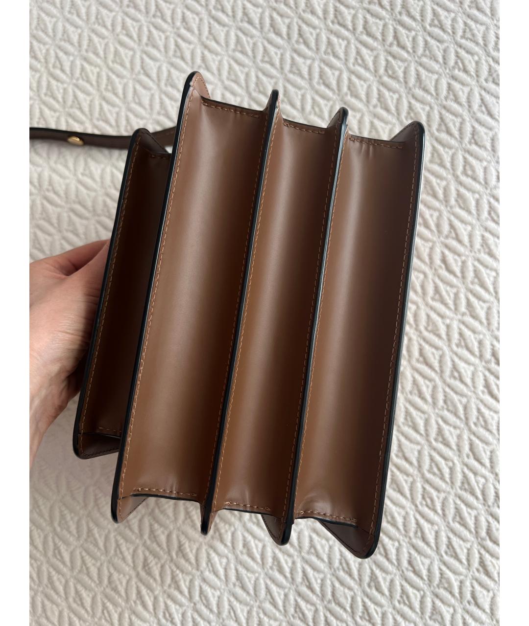 MARNI Коричневая кожаная сумка через плечо, фото 6