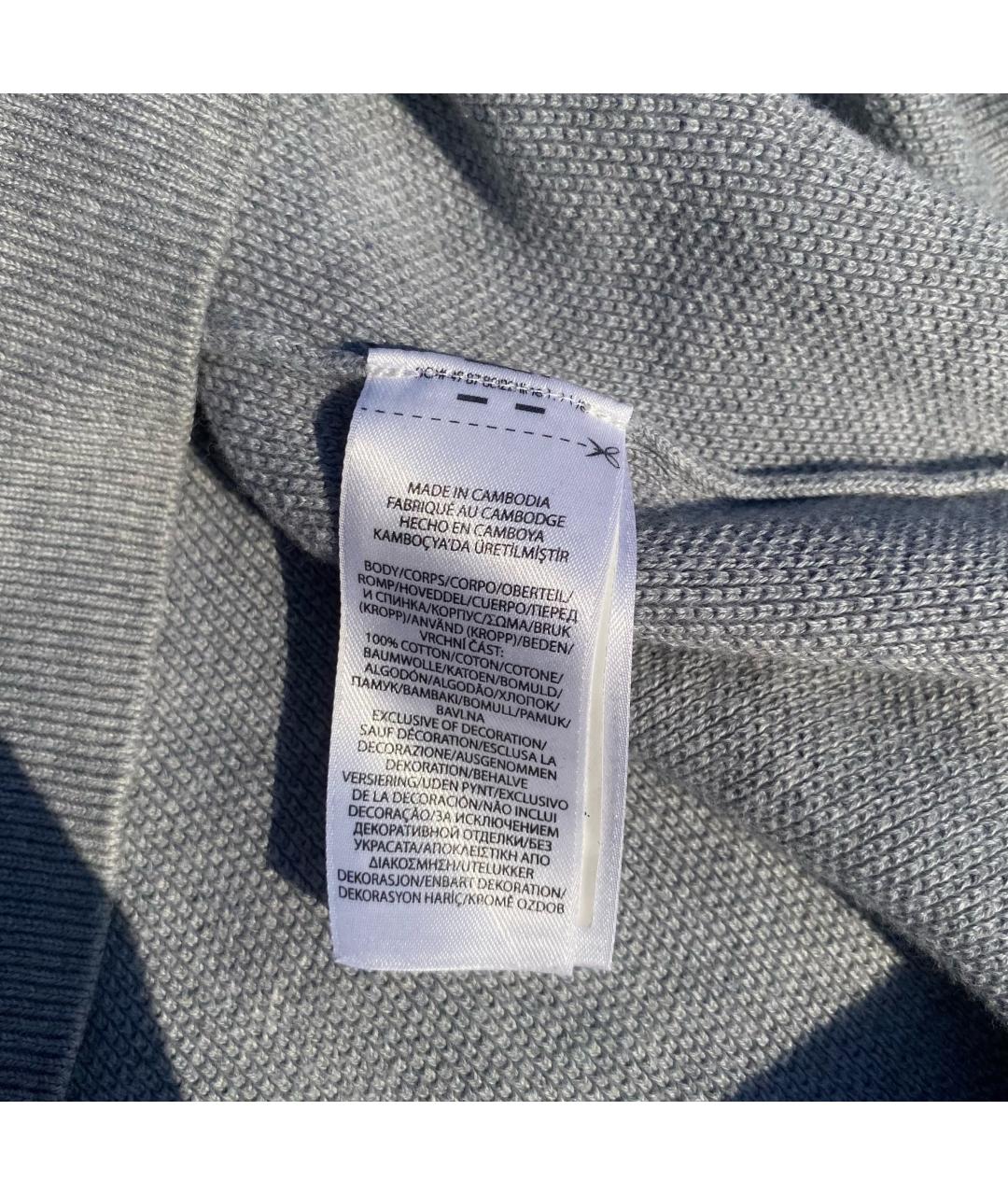 RALPH LAUREN Серый хлопковый джемпер / свитер, фото 7