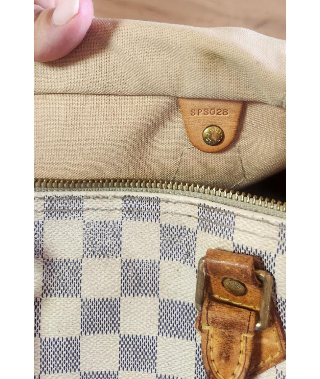 LOUIS VUITTON Белая кожаная сумка тоут, фото 5