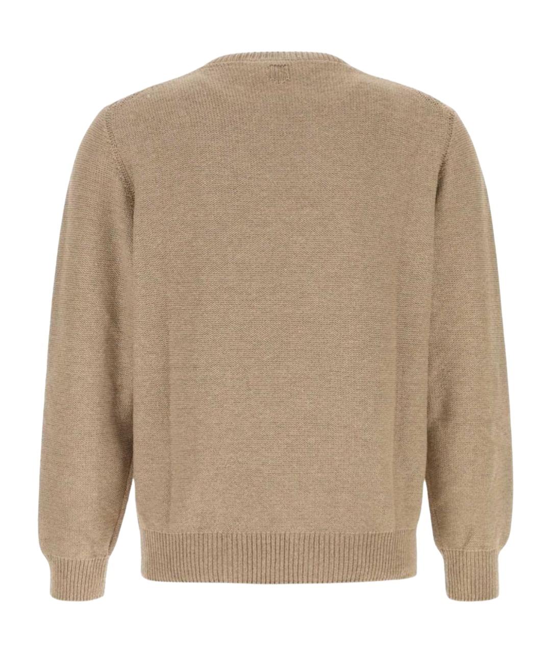 CANALI Бежевый хлопковый джемпер / свитер, фото 2