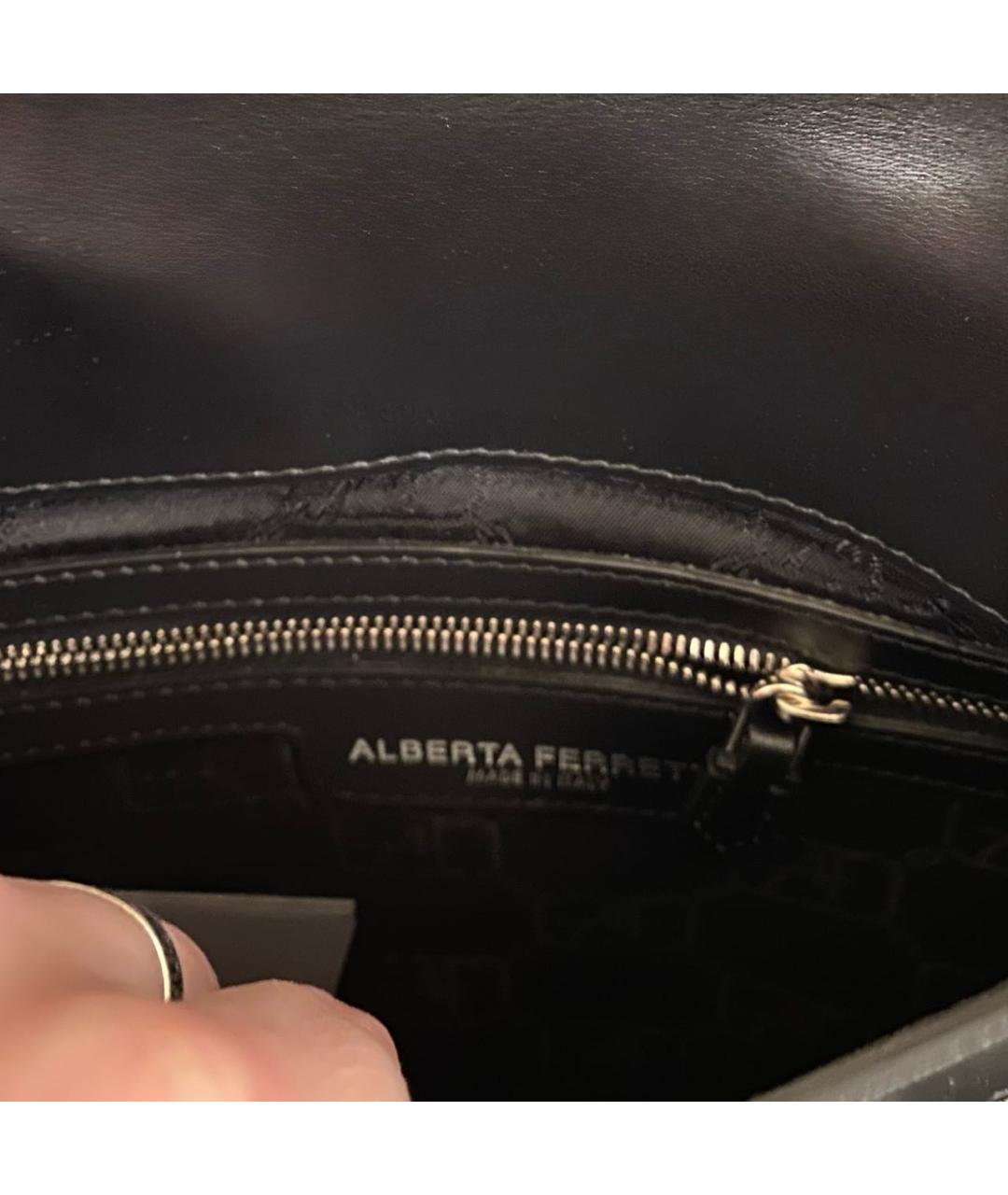 ALBERTA FERRETTI Бежевая кожаная сумка через плечо, фото 8