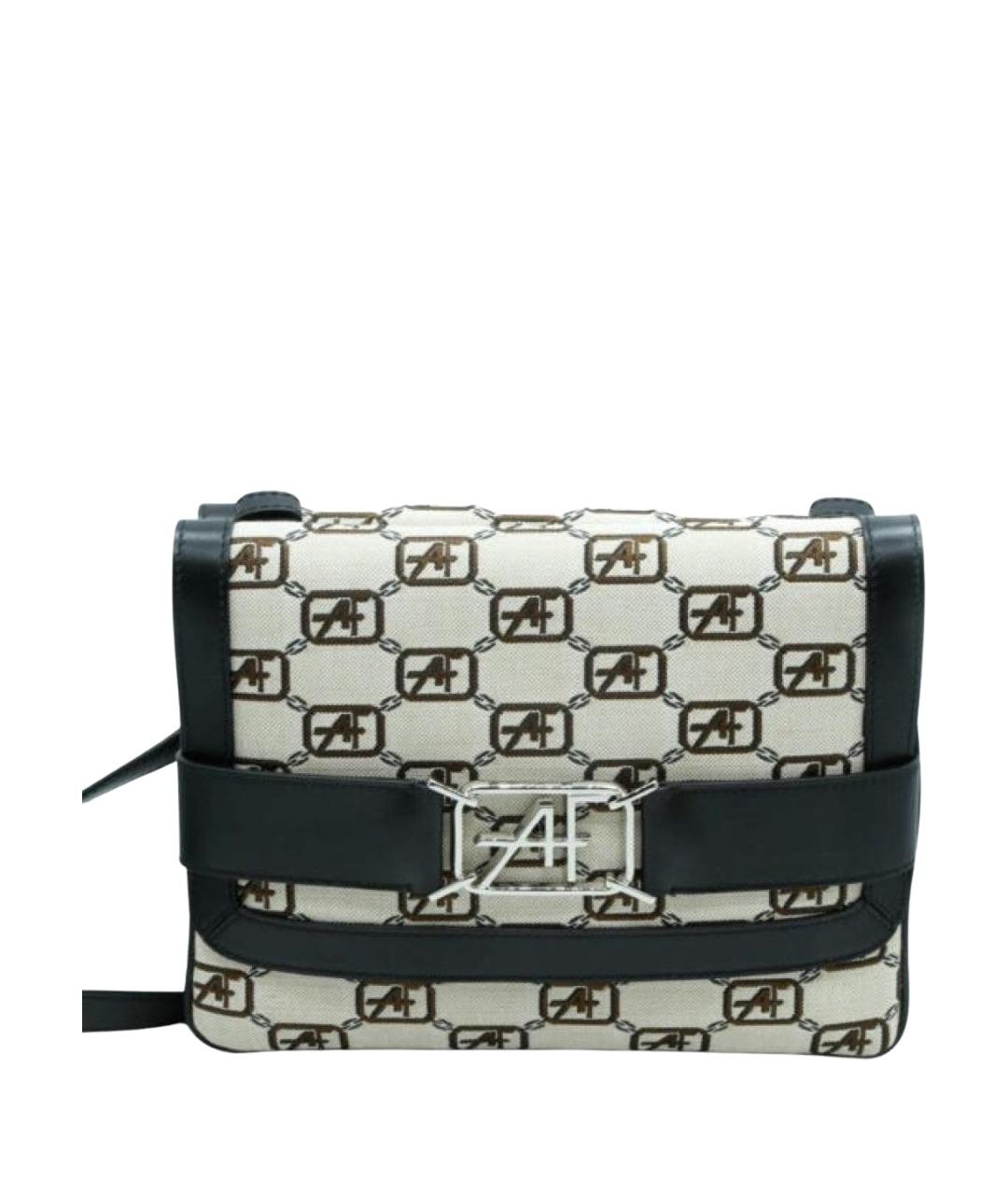 ALBERTA FERRETTI Бежевая кожаная сумка через плечо, фото 1