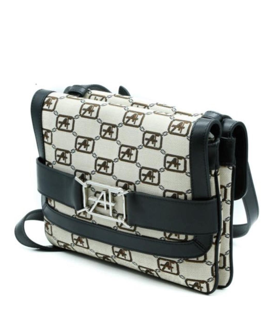 ALBERTA FERRETTI Бежевая кожаная сумка через плечо, фото 2