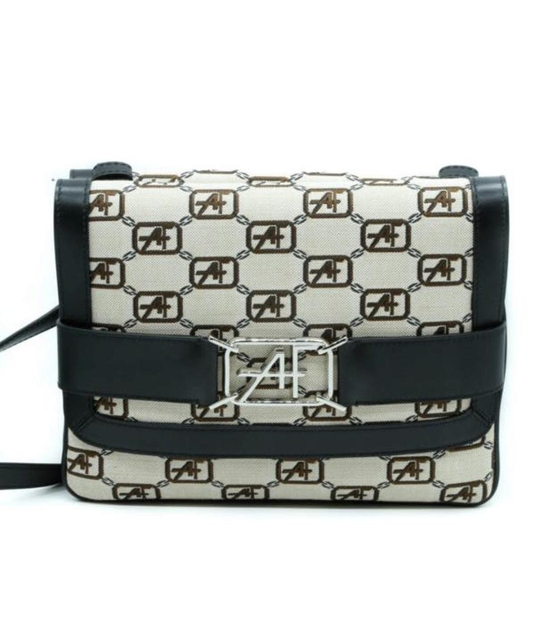 ALBERTA FERRETTI Бежевая кожаная сумка через плечо, фото 9