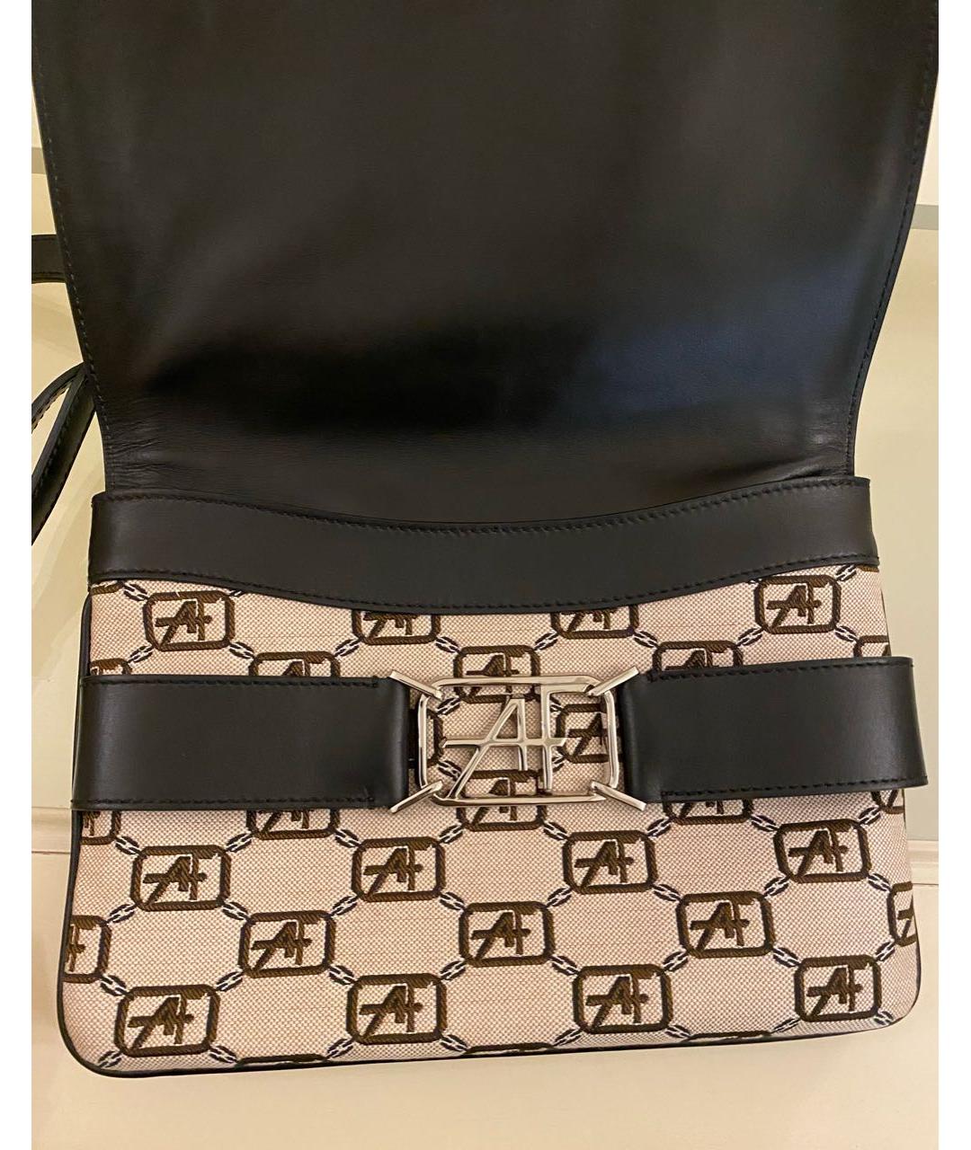 ALBERTA FERRETTI Бежевая кожаная сумка через плечо, фото 7